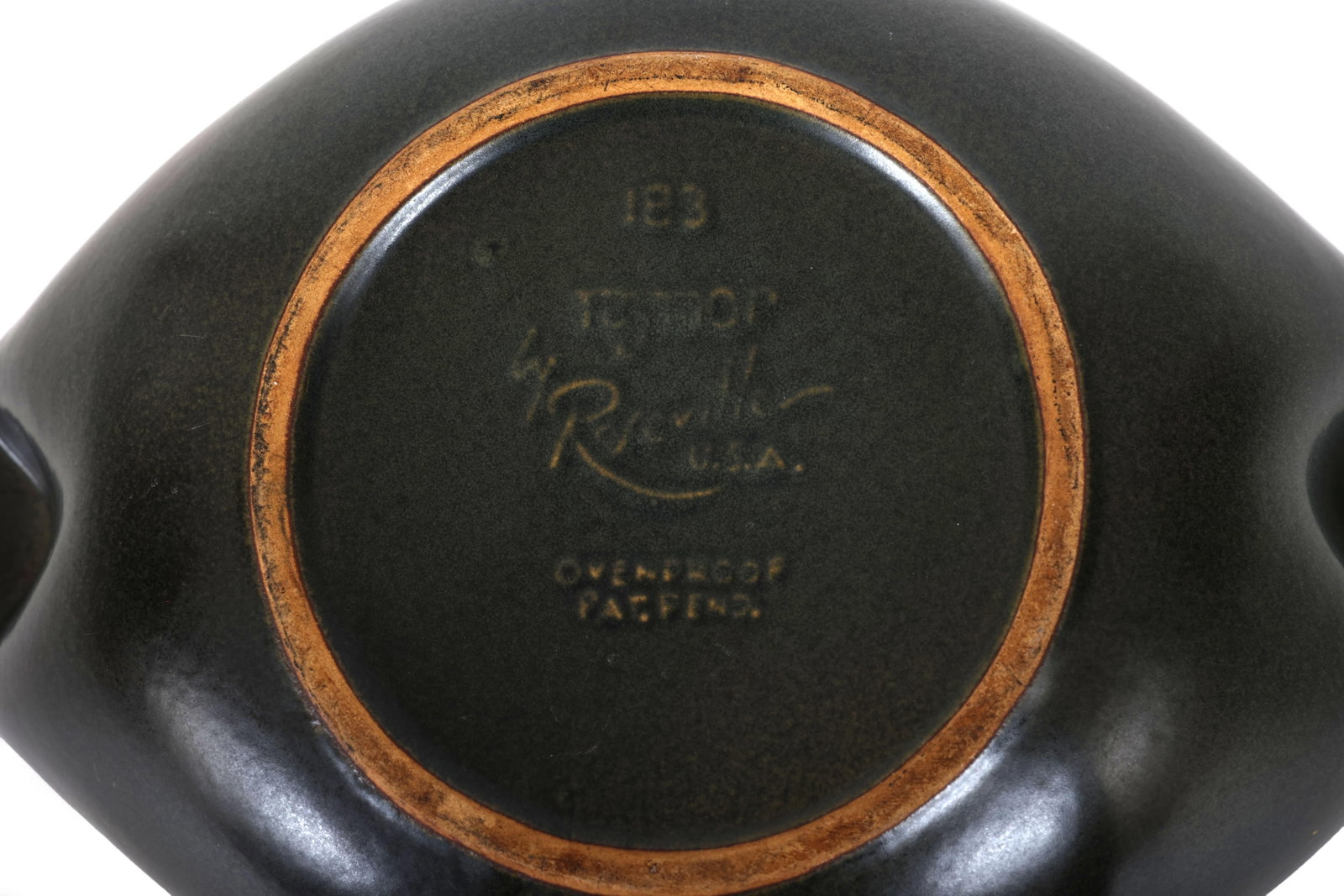 1950s Ben Seibel Raymor for Roseville Pottery Modern Stoneware Serving Dish #183 - 7