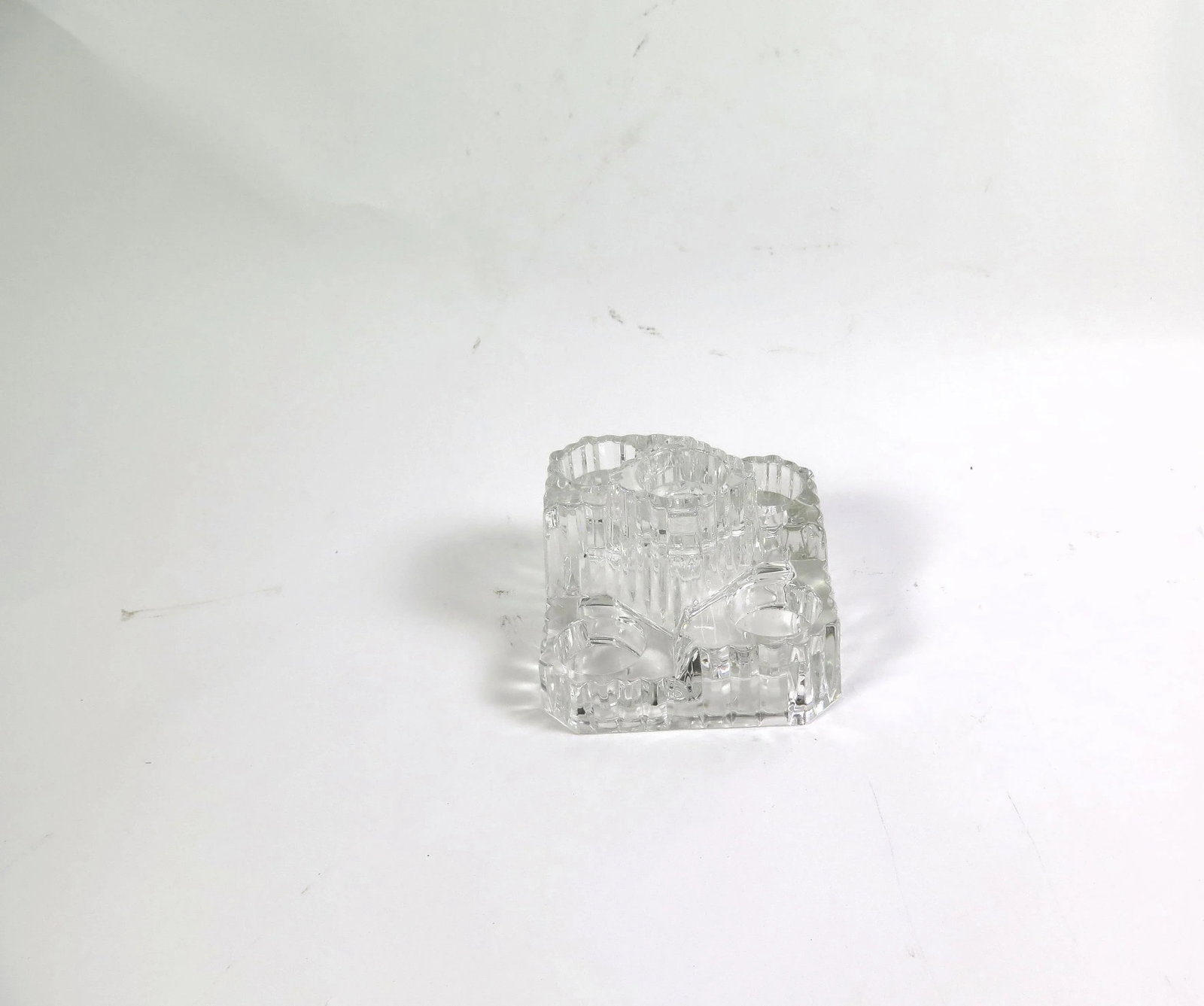 Vintage 1970s 5 Votive Crystal Candle Holder - 4