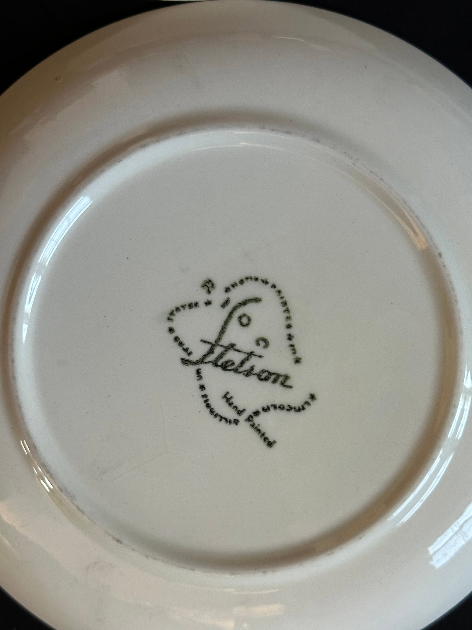 Mid 20th Century Stetson Hand Painted Plates Set of 8 for Dessert, Salad, Bread, or Hor'dourves - 10