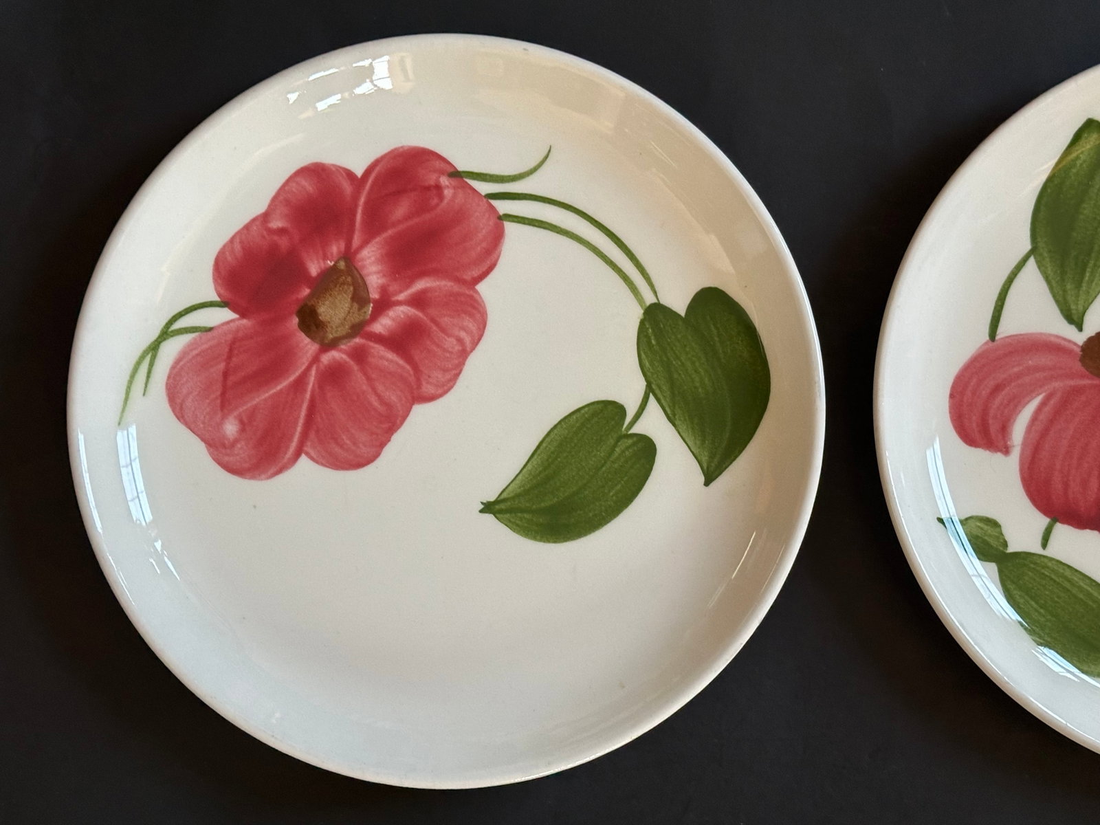 Mid 20th Century Stetson Hand Painted Plates Set of 8 for Dessert, Salad, Bread, or Hor'dourves - 4