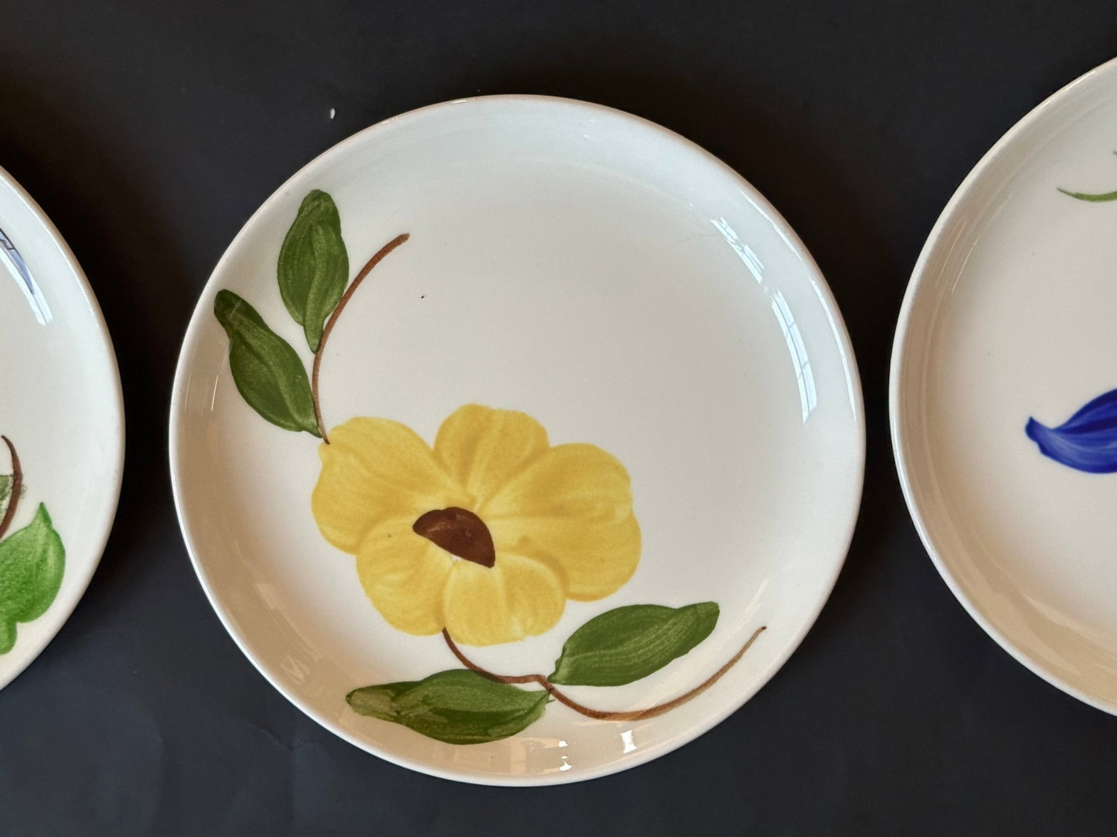 Mid 20th Century Stetson Hand Painted Plates Set of 8 for Dessert, Salad, Bread, or Hor'dourves - 5
