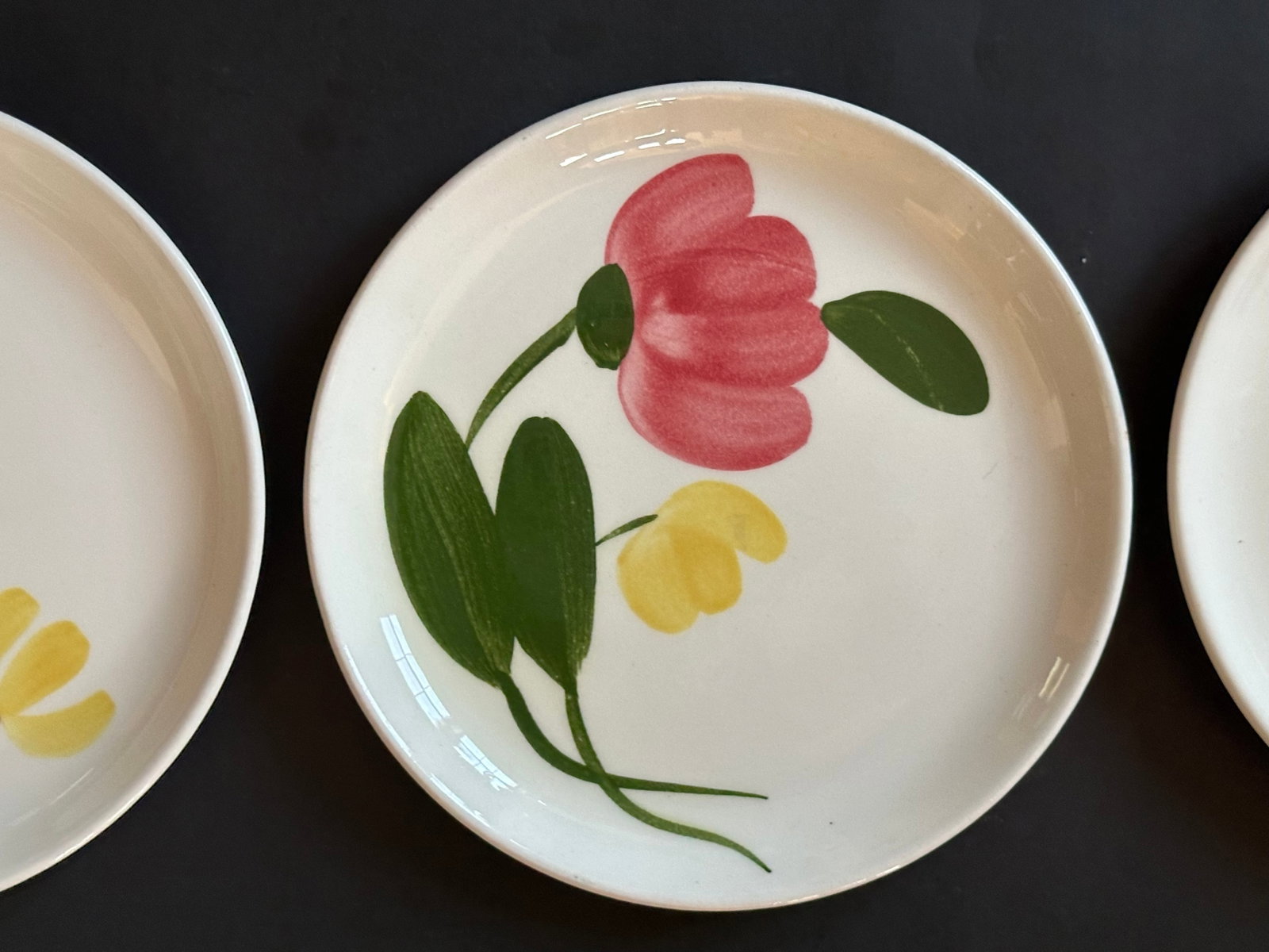Mid 20th Century Stetson Hand Painted Plates Set of 8 for Dessert, Salad, Bread, or Hor'dourves - 7