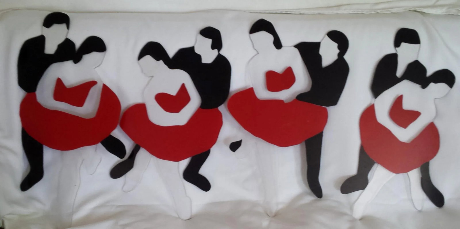 1995 Marco Lodola Stage Dancers Four Enamel Paintings on Perspex - Set of 4 Made in Italy - 2