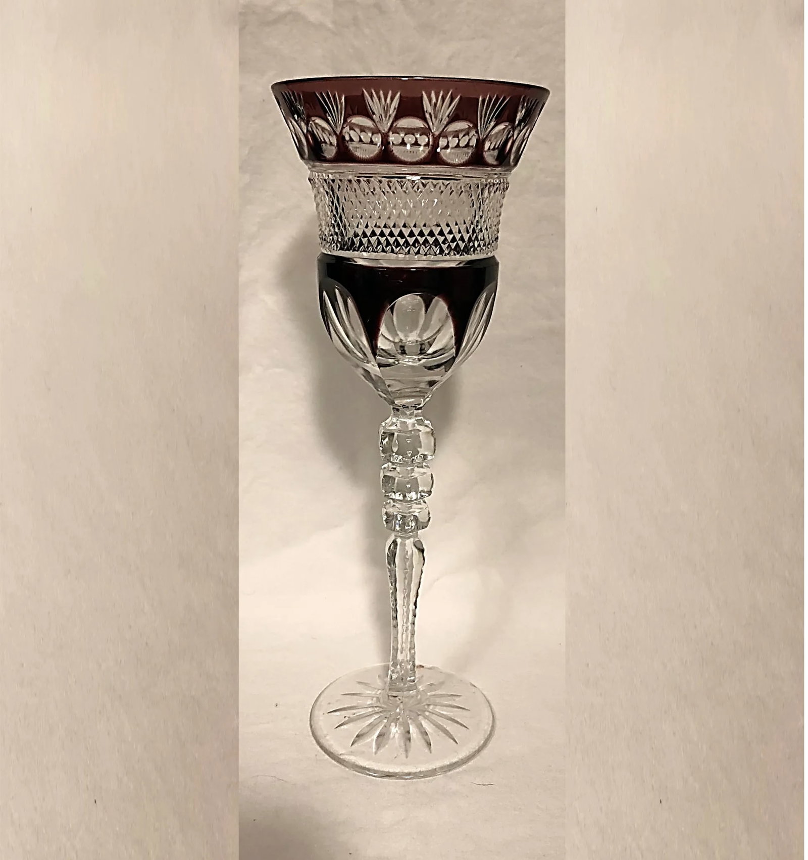 Early 20th Century Justin Tharaud Amethyst Crystal Wine Glasses / Goblets - Set of 7 - 2
