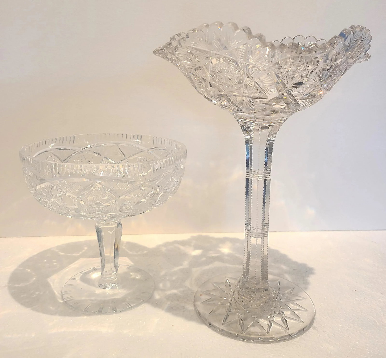 Vintage Czech Bohemian Queens Lace Bowl Set - 3 Pieces - 3