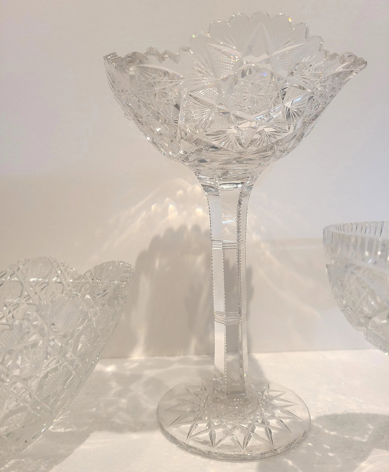 Vintage Czech Bohemian Queens Lace Bowl Set - 3 Pieces - 4