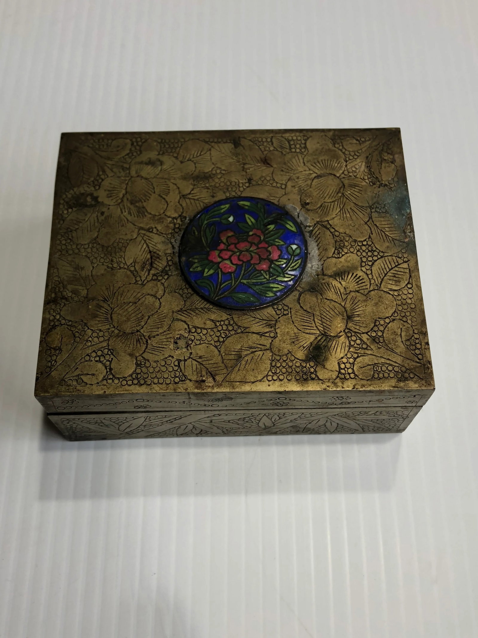 19th Century Antique Brass Cigarette Box - 3