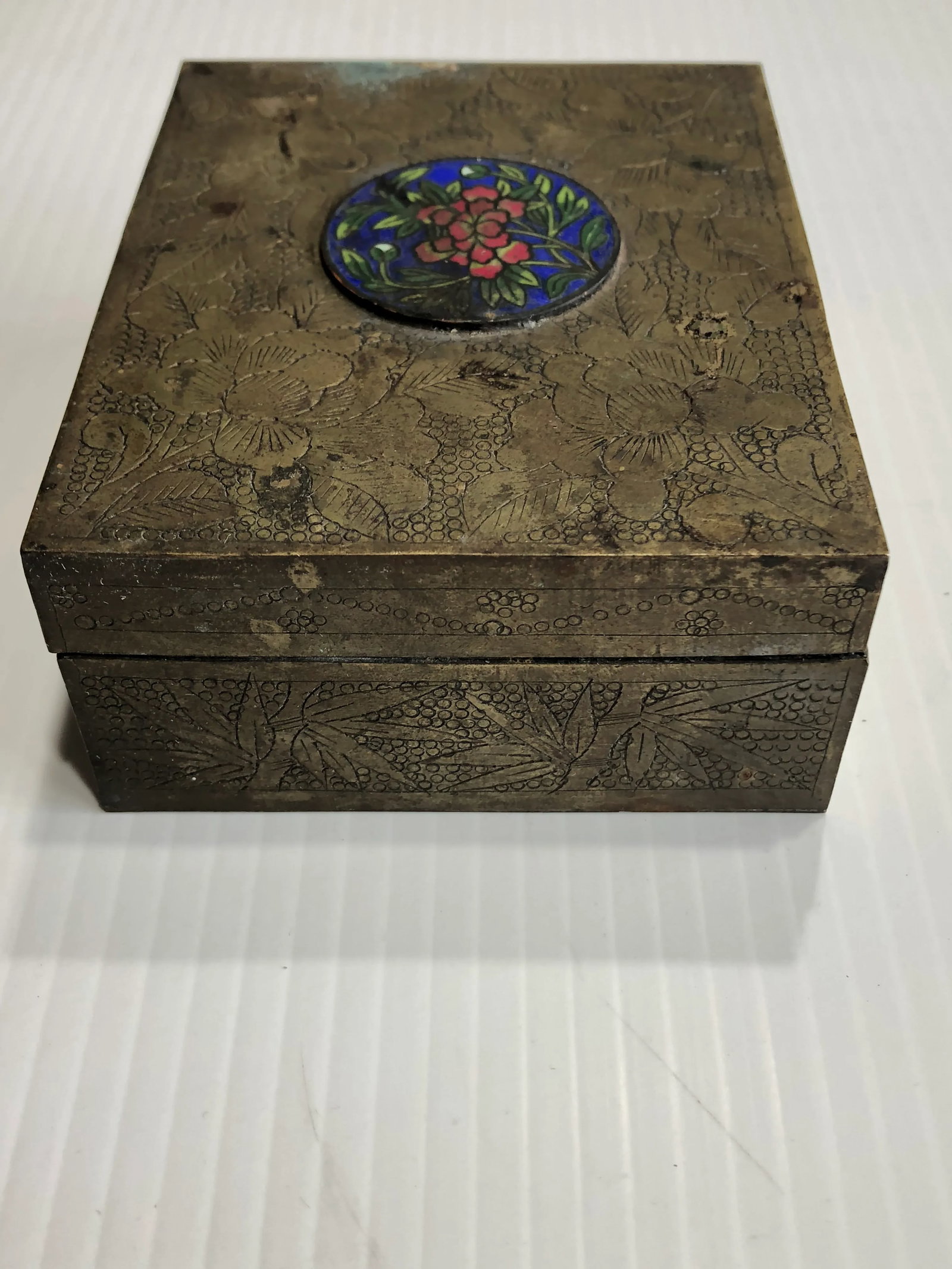 19th Century Antique Brass Cigarette Box - 6