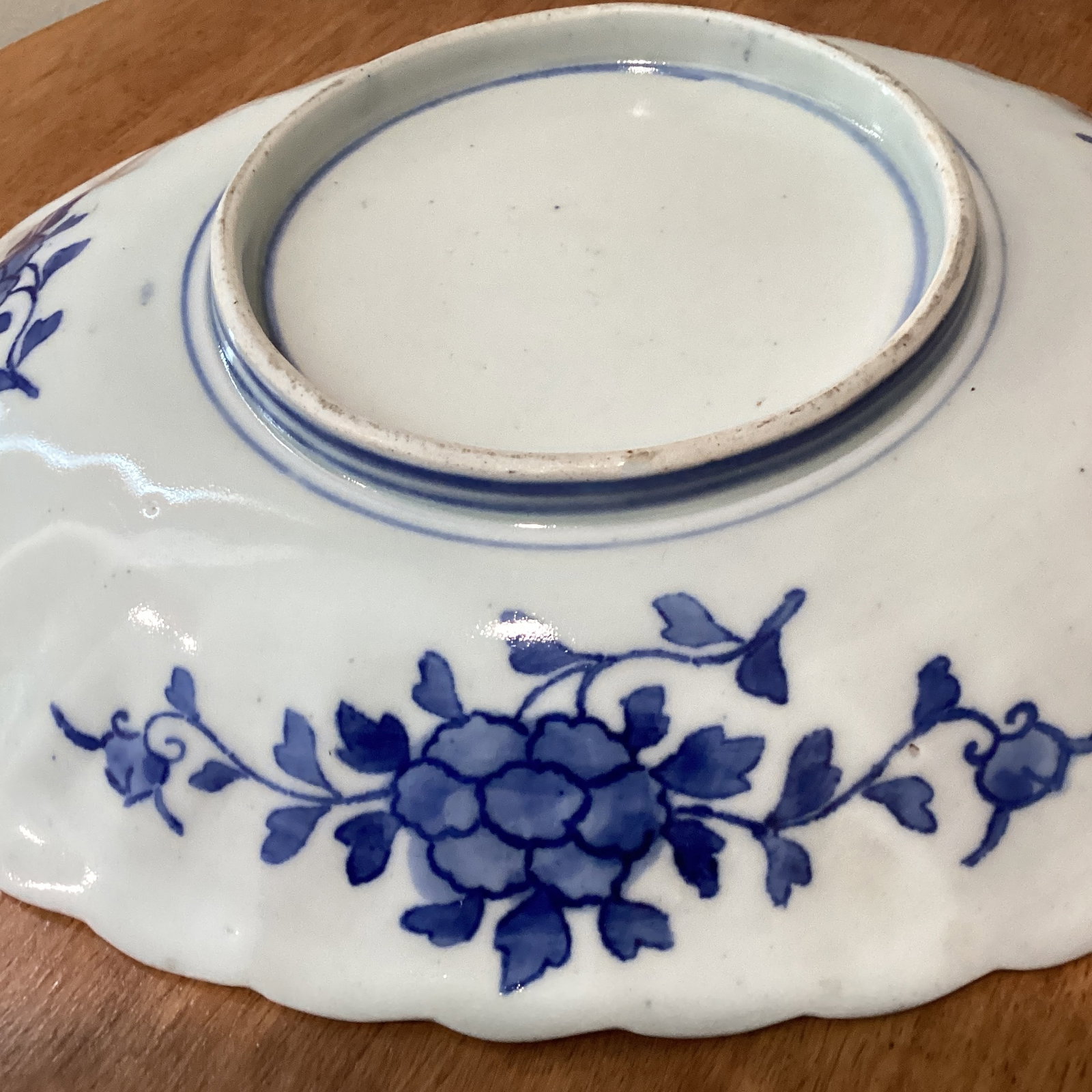 Antique Japanese Porcelain Hand Painted Imari Oval Scalloped Platter Circa 1900s - 10