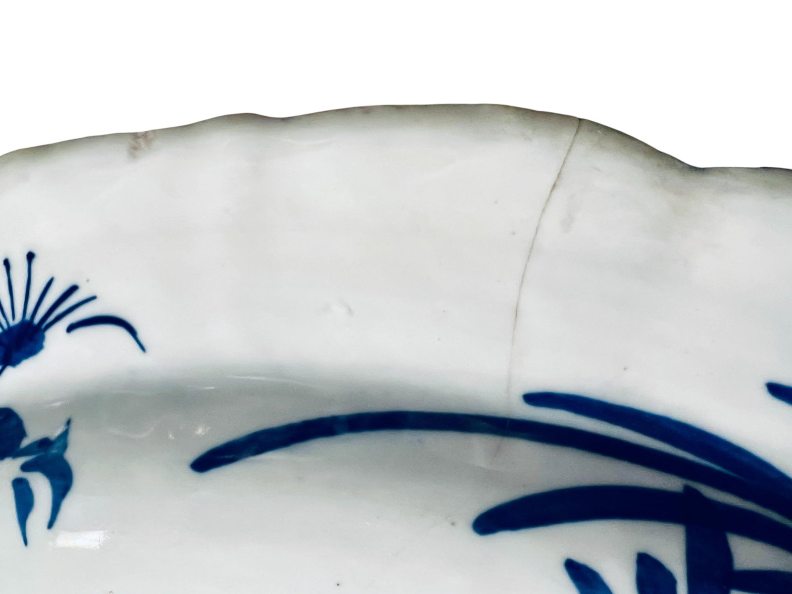 Antique Japanese Arita Blue White Charger Plate Foo Dog Lion Peony-19''-Asian - 10