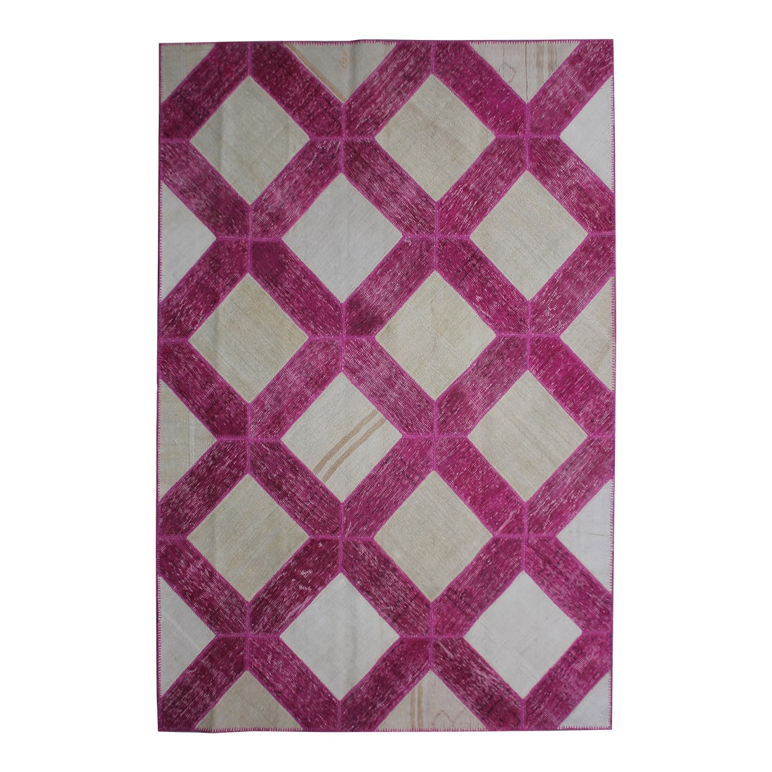 Handmade Vintage Patchwork Rug. 7'2" X 10'3" (1 of 4)