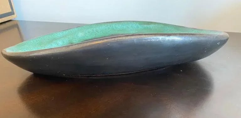 Mariana Van Allesch 1940s American Studio Pottery Leaf Bowl - 9