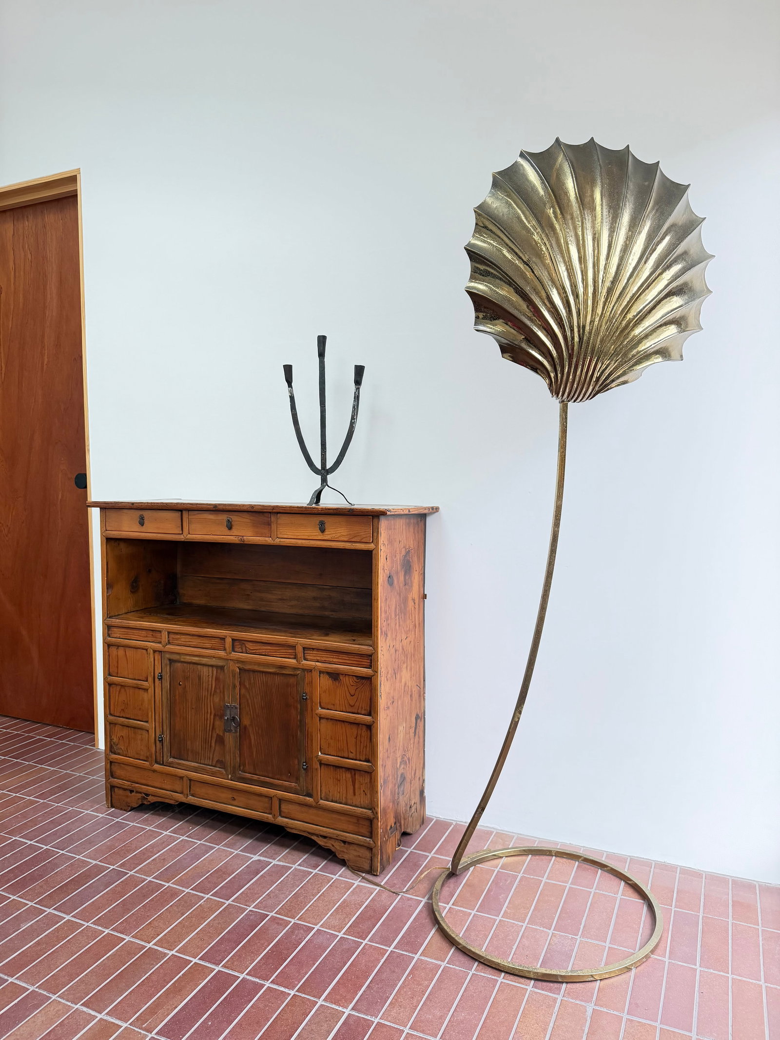 1970s Tommaso Barbi Conchiglia Floor Lamp, Italy - 4