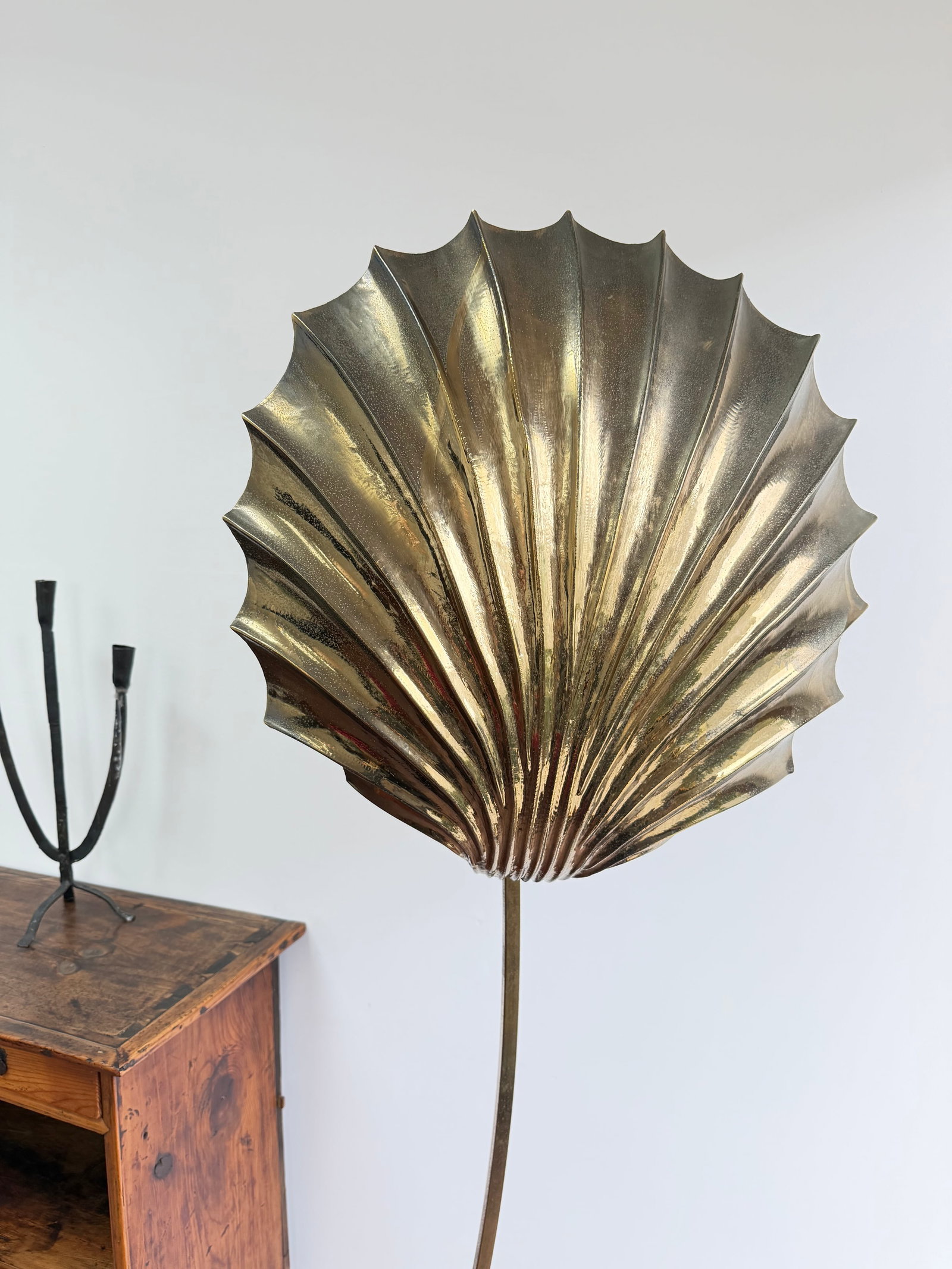 1970s Tommaso Barbi Conchiglia Floor Lamp, Italy - 5