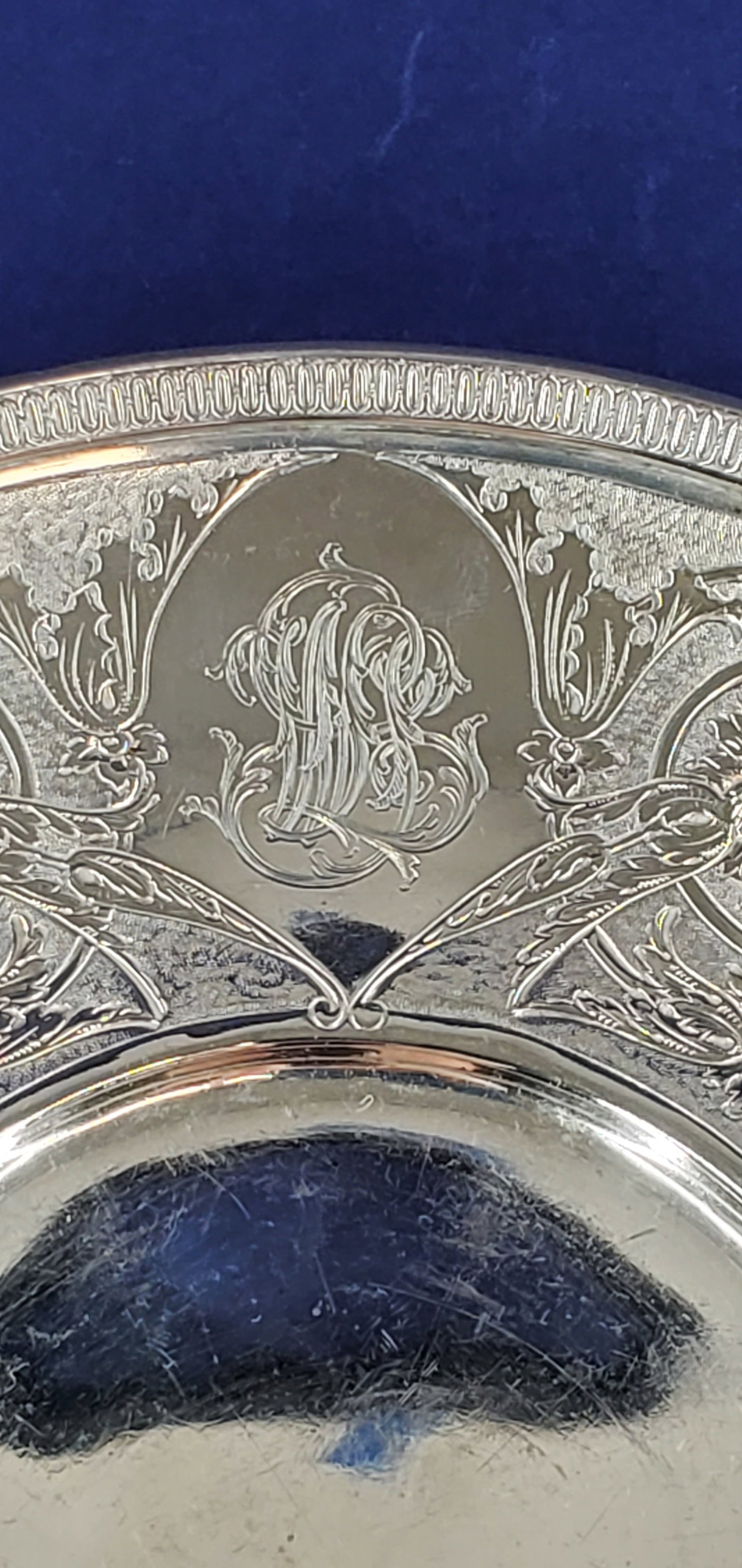 Mid 19th Century Tiffany & Co Sterling Griffin Dragon Plate Demitasse Saucer 1863 - 13
