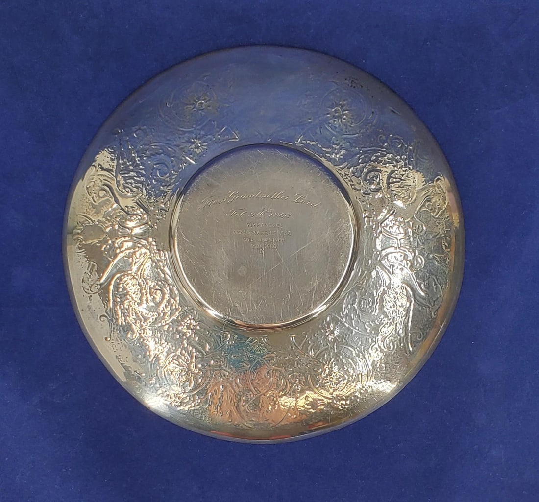 Mid 19th Century Tiffany & Co Sterling Griffin Dragon Plate Demitasse Saucer 1863 - 6