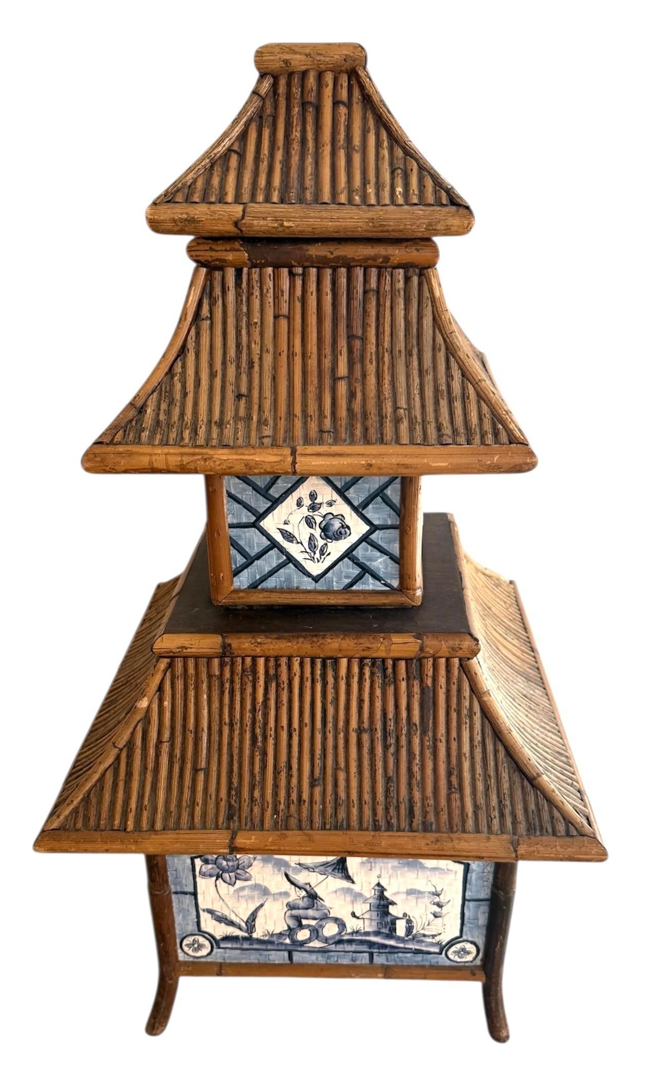 Bob Christian Signed Pagoda Chinoiserie Box - 3