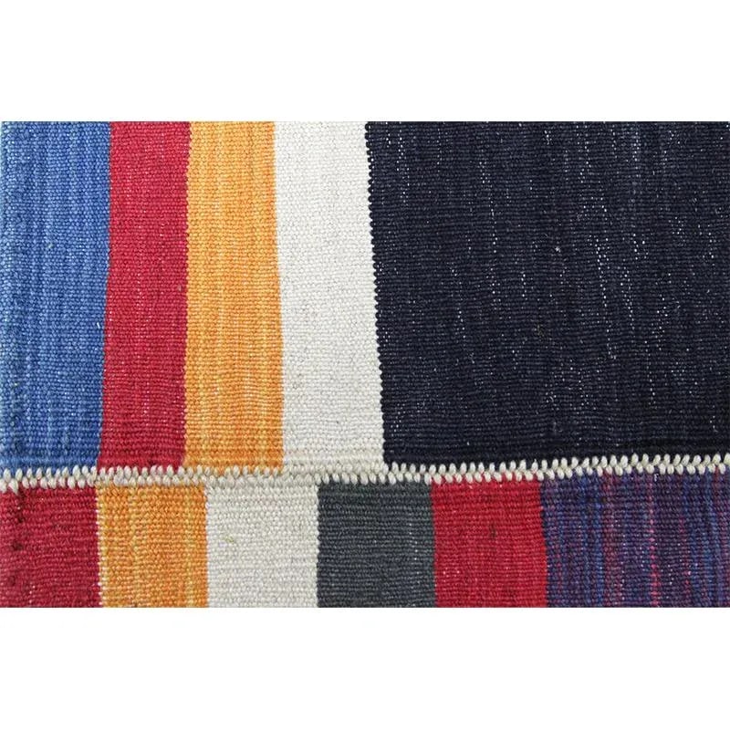 Handwoven Flatweave Stripe Pattern Scandinavian Style Kilim Rug 6'0" X 9'3" - 10