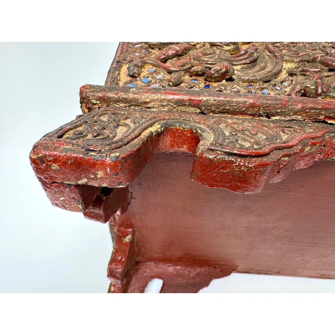 Late 19th Century Burmese Kammavaca Manuscript Chest - 14.5 In - 14