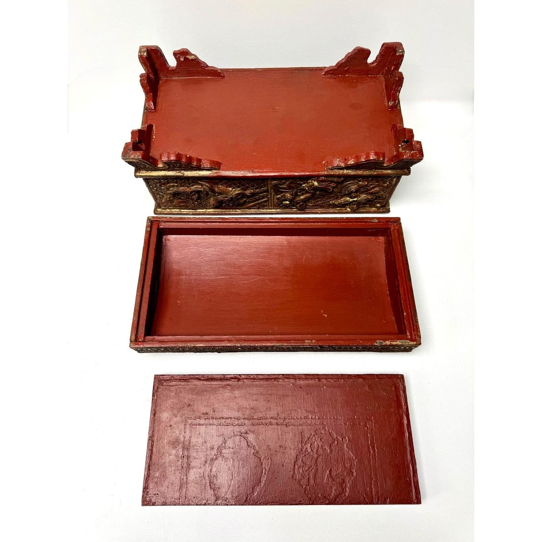 Late 19th Century Burmese Kammavaca Manuscript Chest - 14.5 In - 16
