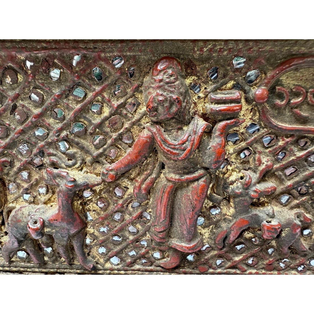 Late 19th Century Burmese Kammavaca Manuscript Chest - 14.5 In - 3
