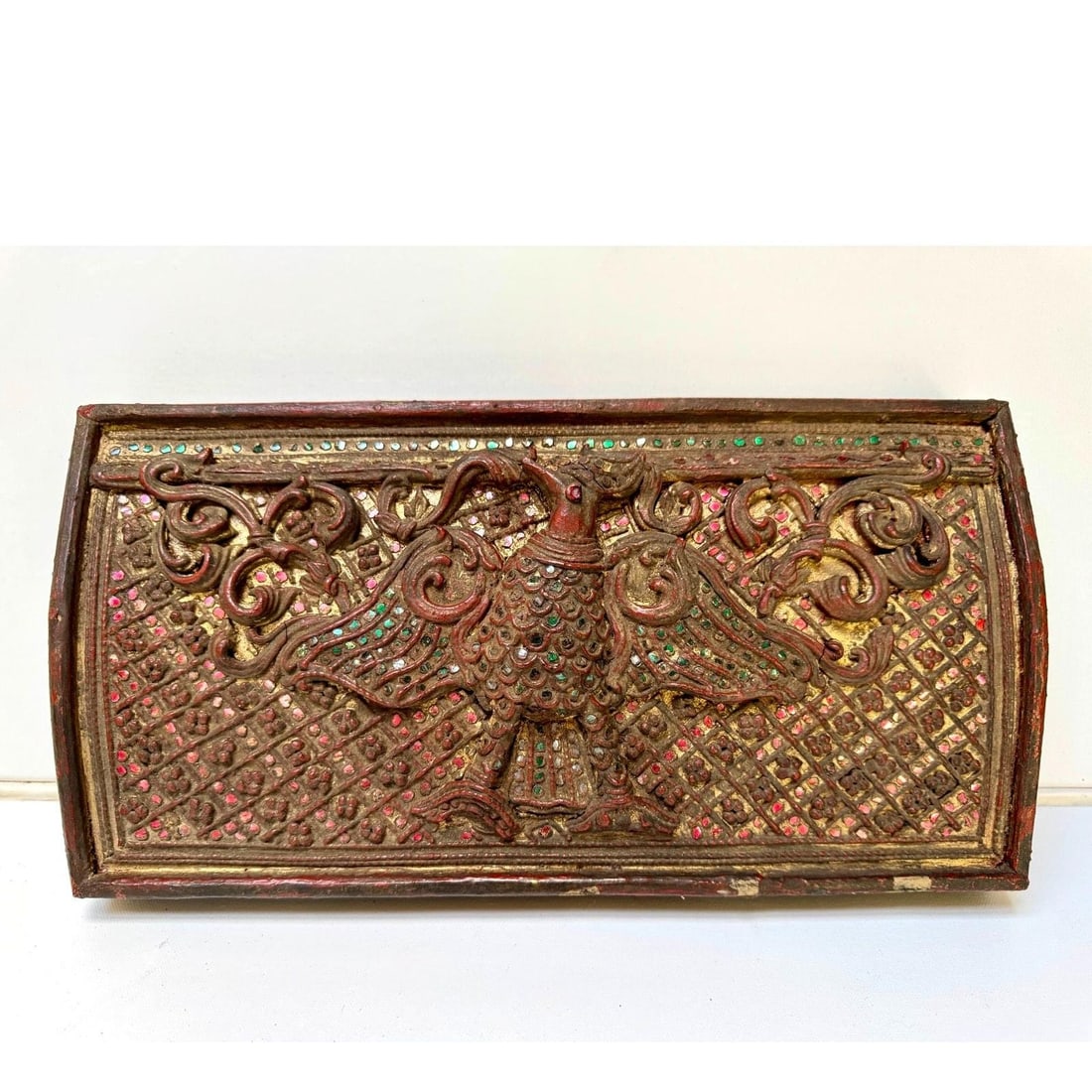 Late 19th Century Burmese Kammavaca Manuscript Chest - 14.5 In - 5
