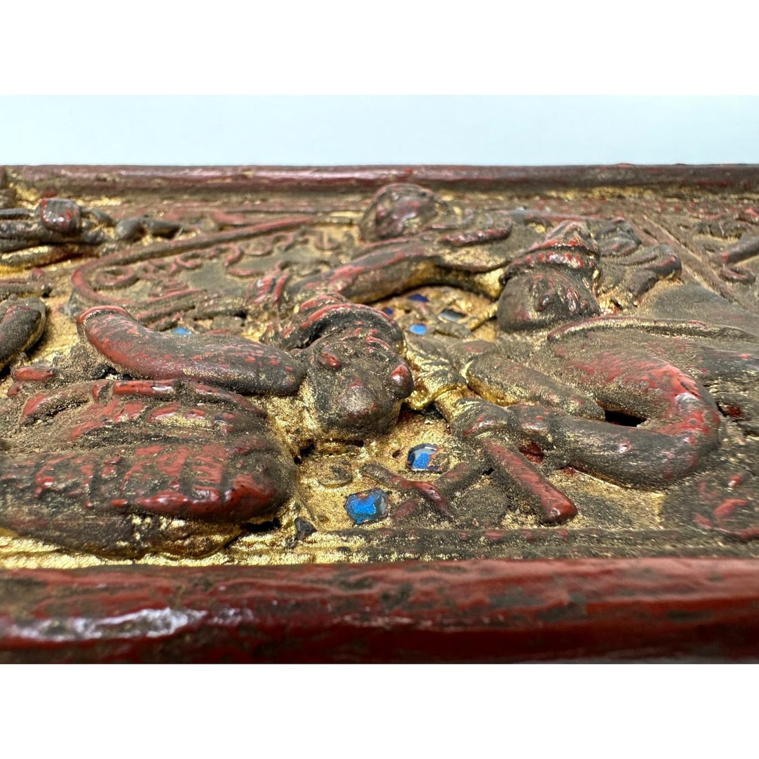 Late 19th Century Burmese Kammavaca Manuscript Chest - 14.5 In - 6