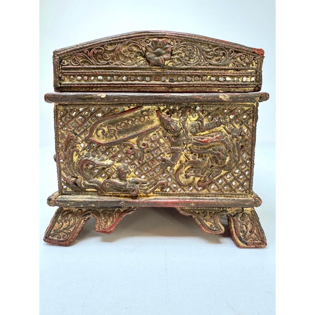 Late 19th Century Burmese Kammavaca Manuscript Chest - 14.5 In - 8