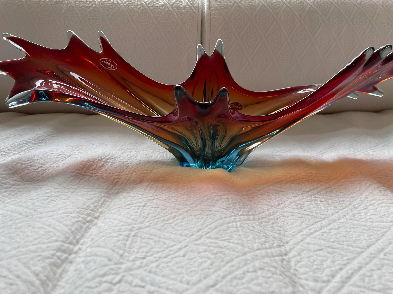 1960s Primary Colors Murano Centerpiece Bowl - 2