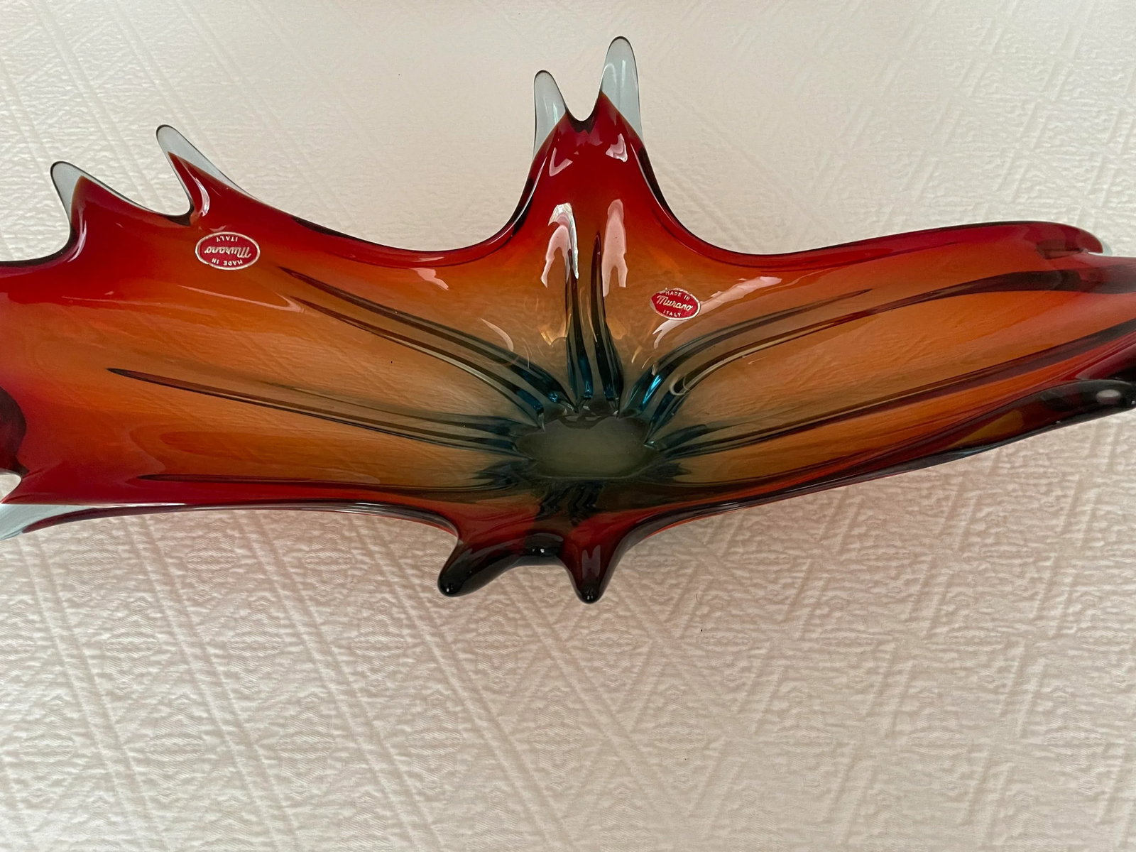 1960s Primary Colors Murano Centerpiece Bowl - 3