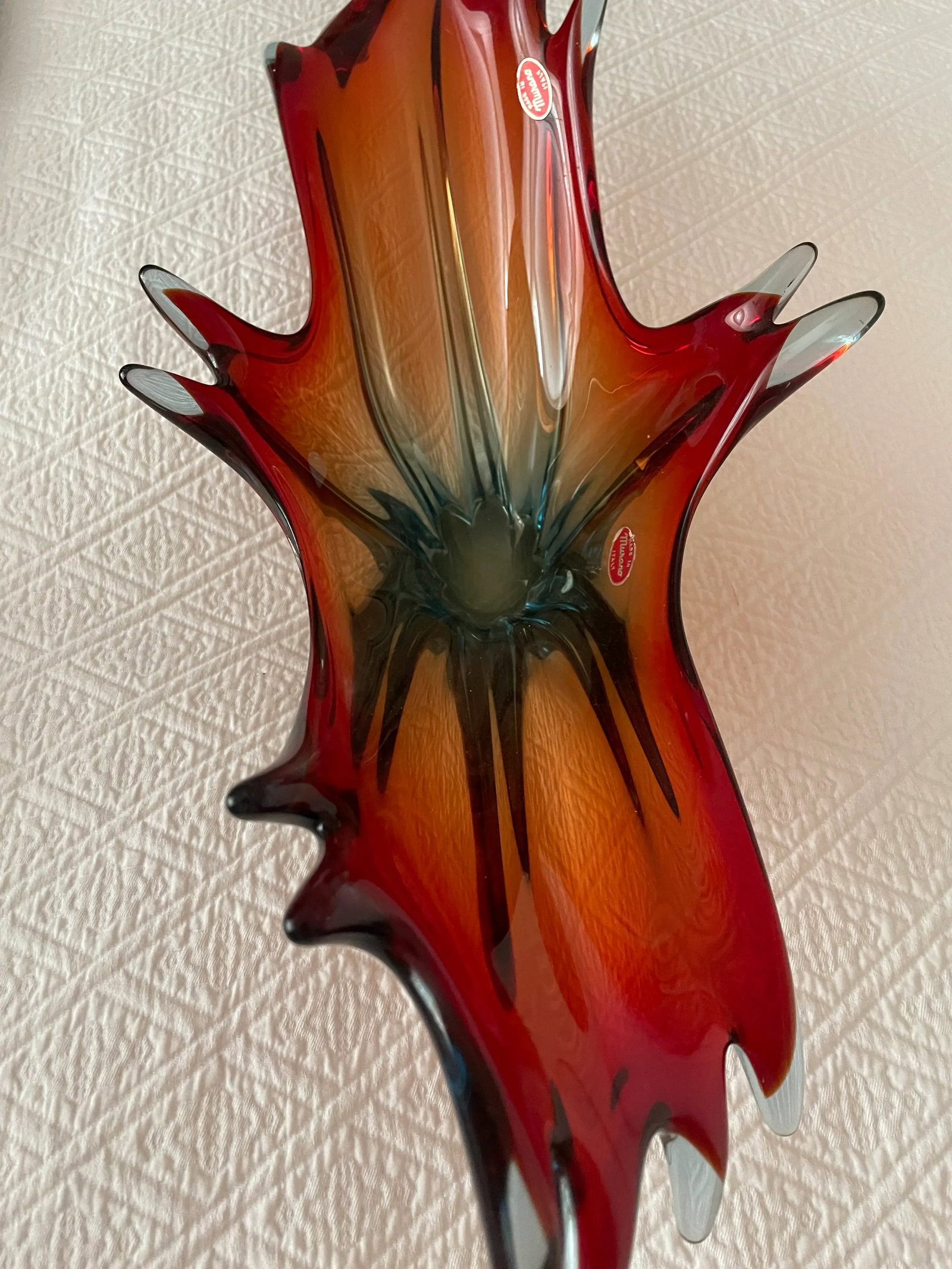 1960s Primary Colors Murano Centerpiece Bowl - 4