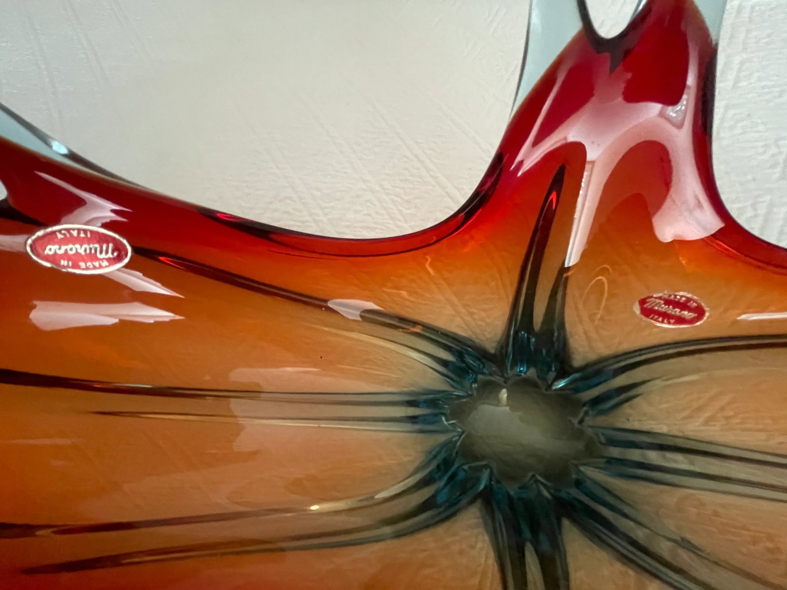 1960s Primary Colors Murano Centerpiece Bowl - 5