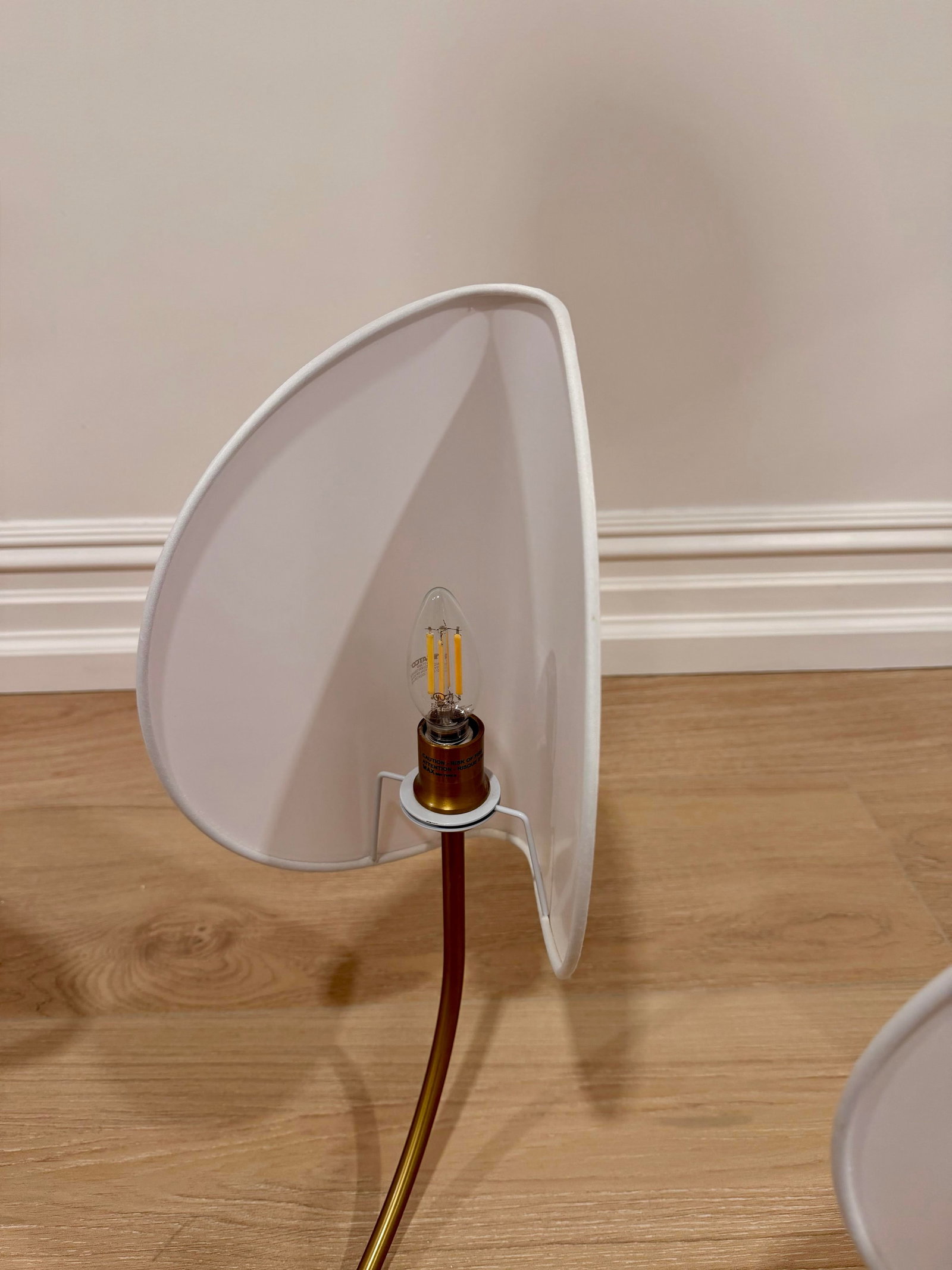 Contemporary 5 Light Chandelier With White Shades - 4