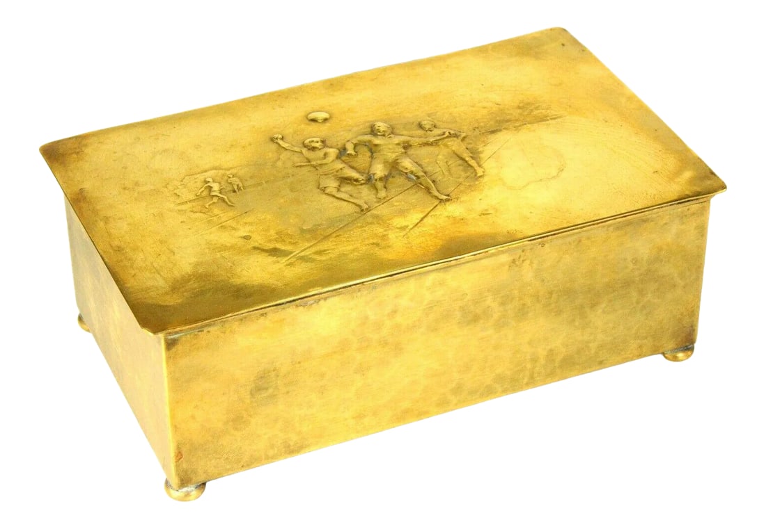 1909-10 Wmf Brass & Wood German Football Soccer National Team Box (1 of 11)