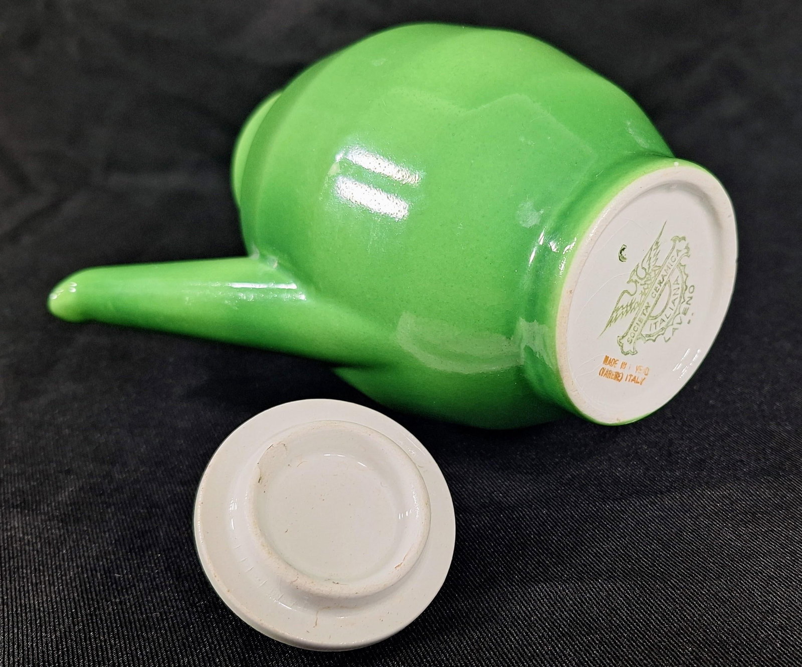 Vintage Green Laveno Italian Tea Set, Societa Ceramica Italiana, Mid Century - 10