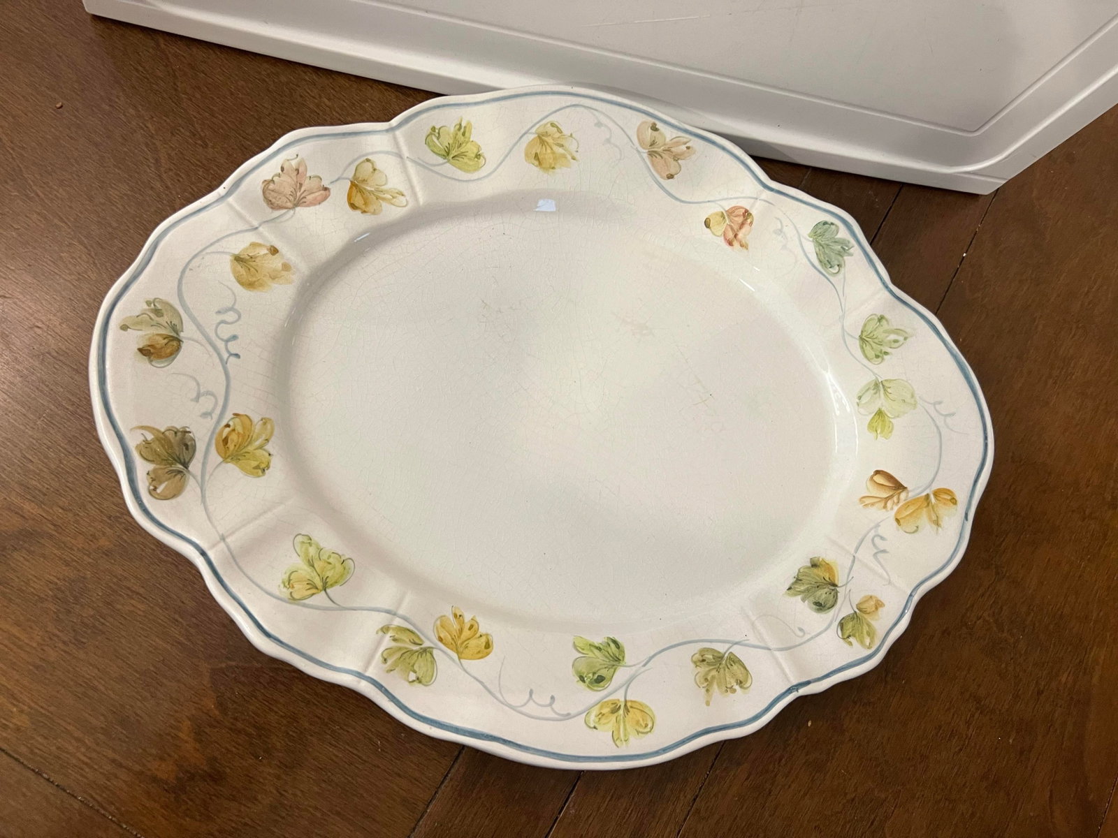 Vintage Italian Ceramic Footed Punch Bowl & Platter -2pc - 5