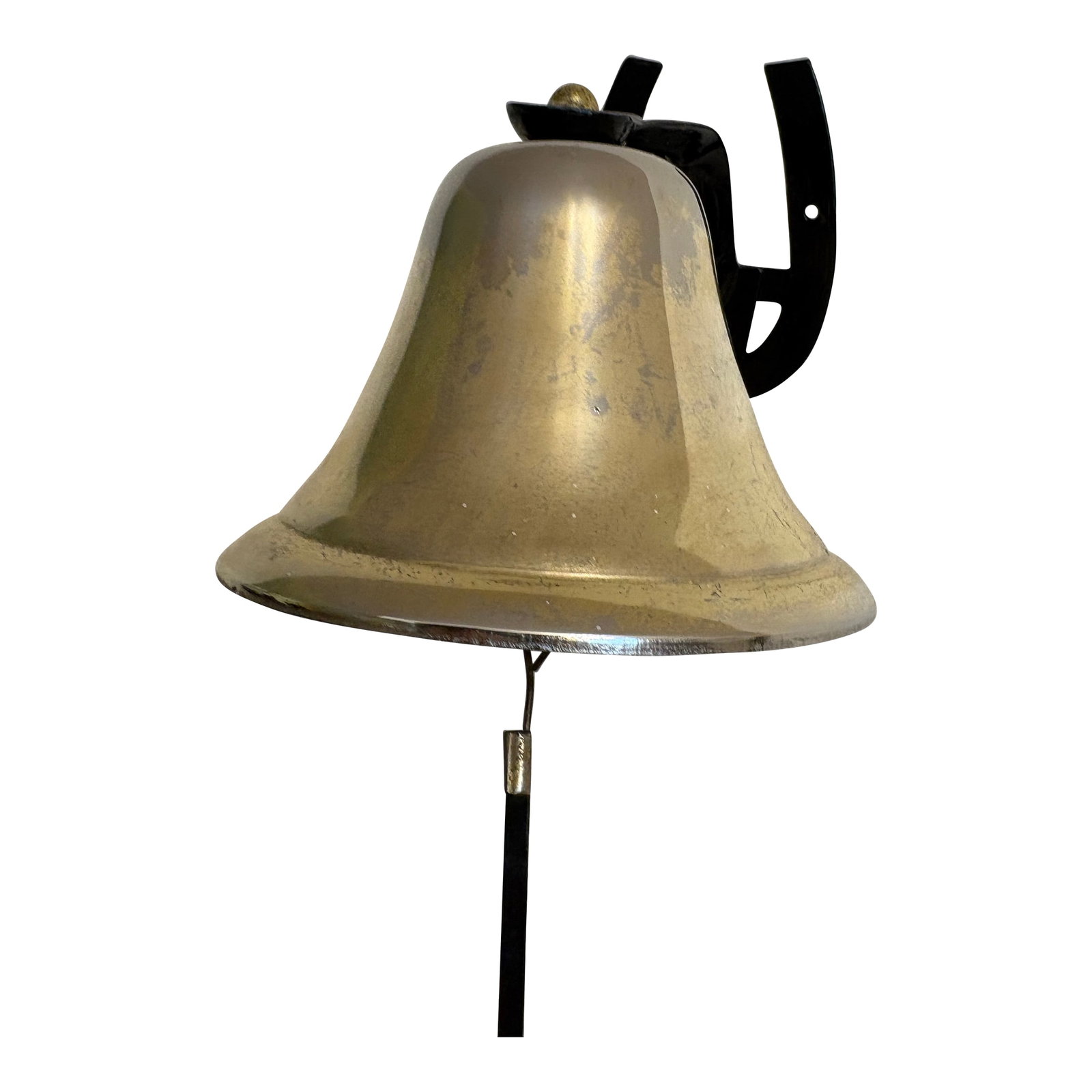 Vintage Ranch Brass Dinner Bell With Ringer (1 of 5)