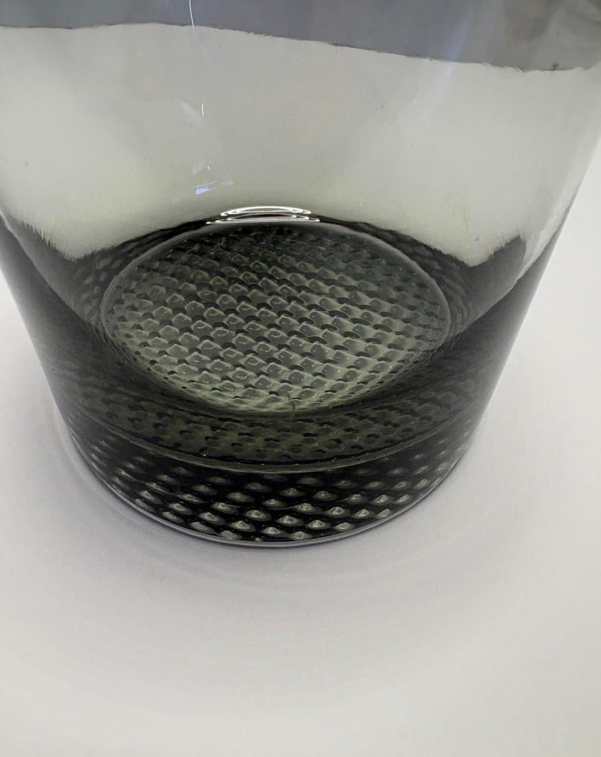 Mid 20th Century Mid-Century Scandinavian Smoked Glass Rocks Tumblers With Textured Bases - Set of 1 - 5
