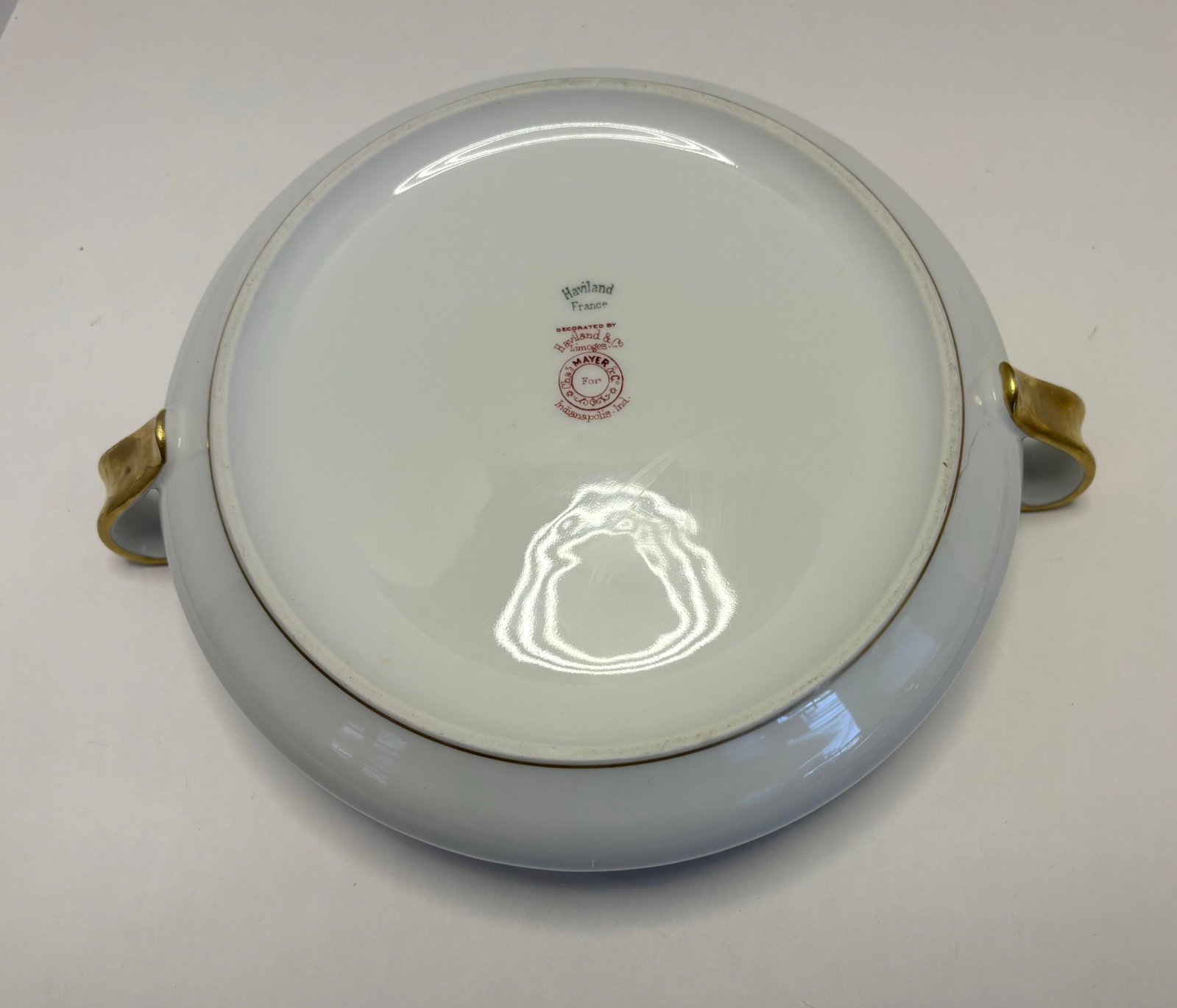 Antique Haviland Limoges French Porcelain Serving Set for Chas. Mayer & Co., Gilt Whiteware, C. 1900 - 10