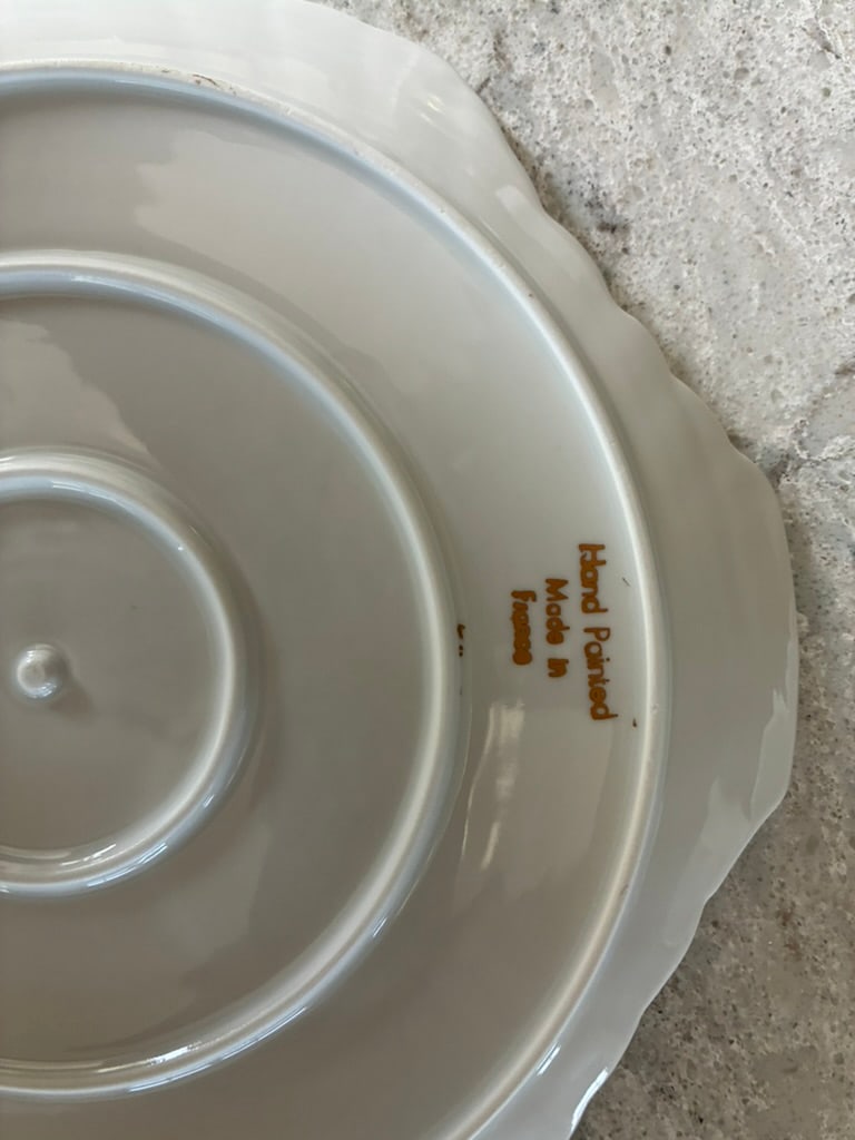 Vintage Bone China Lunch Plates With Matching Cups - 3