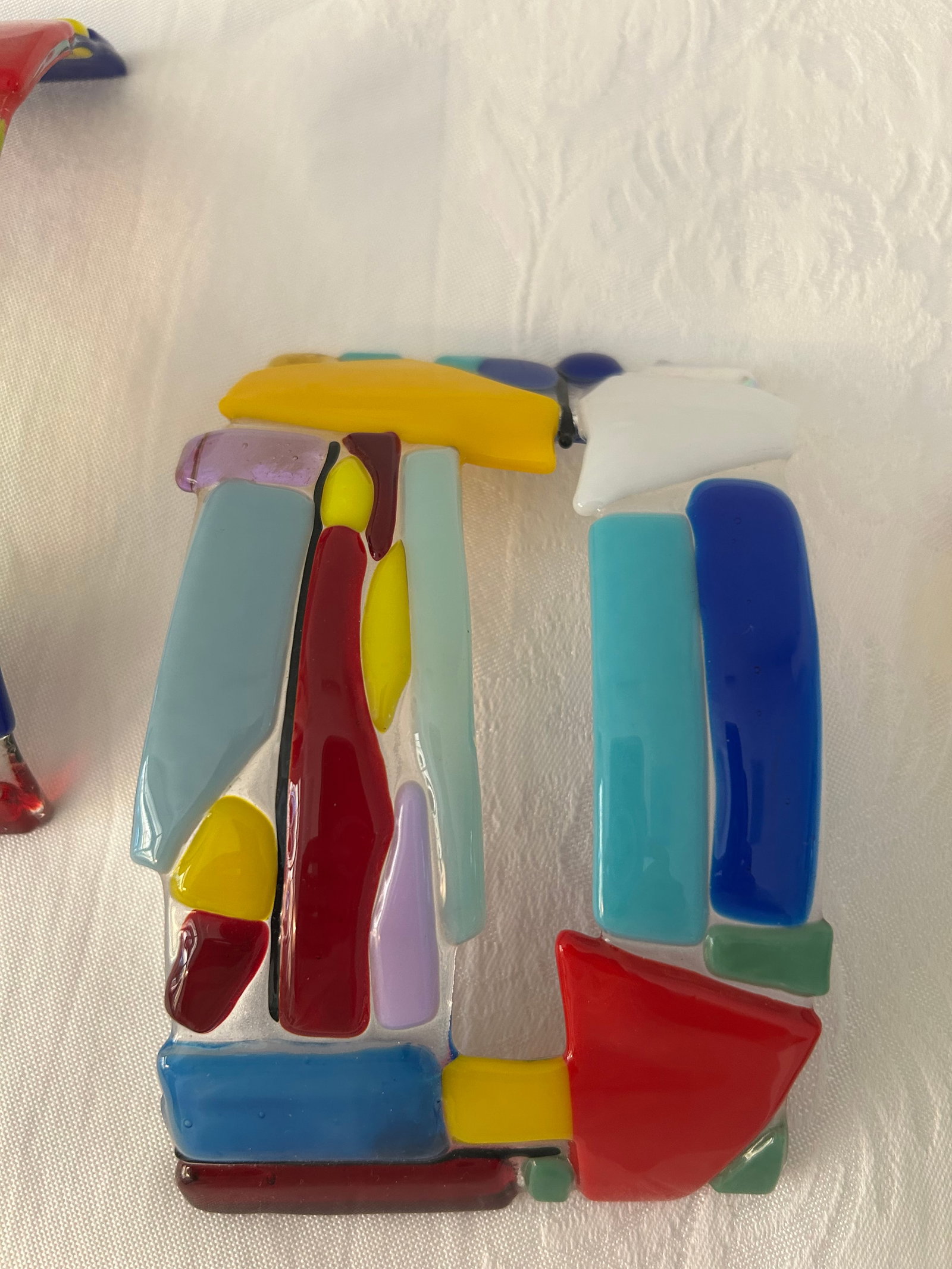 1980s Fused Art Glass Wall Objects, Set of 4 - 4