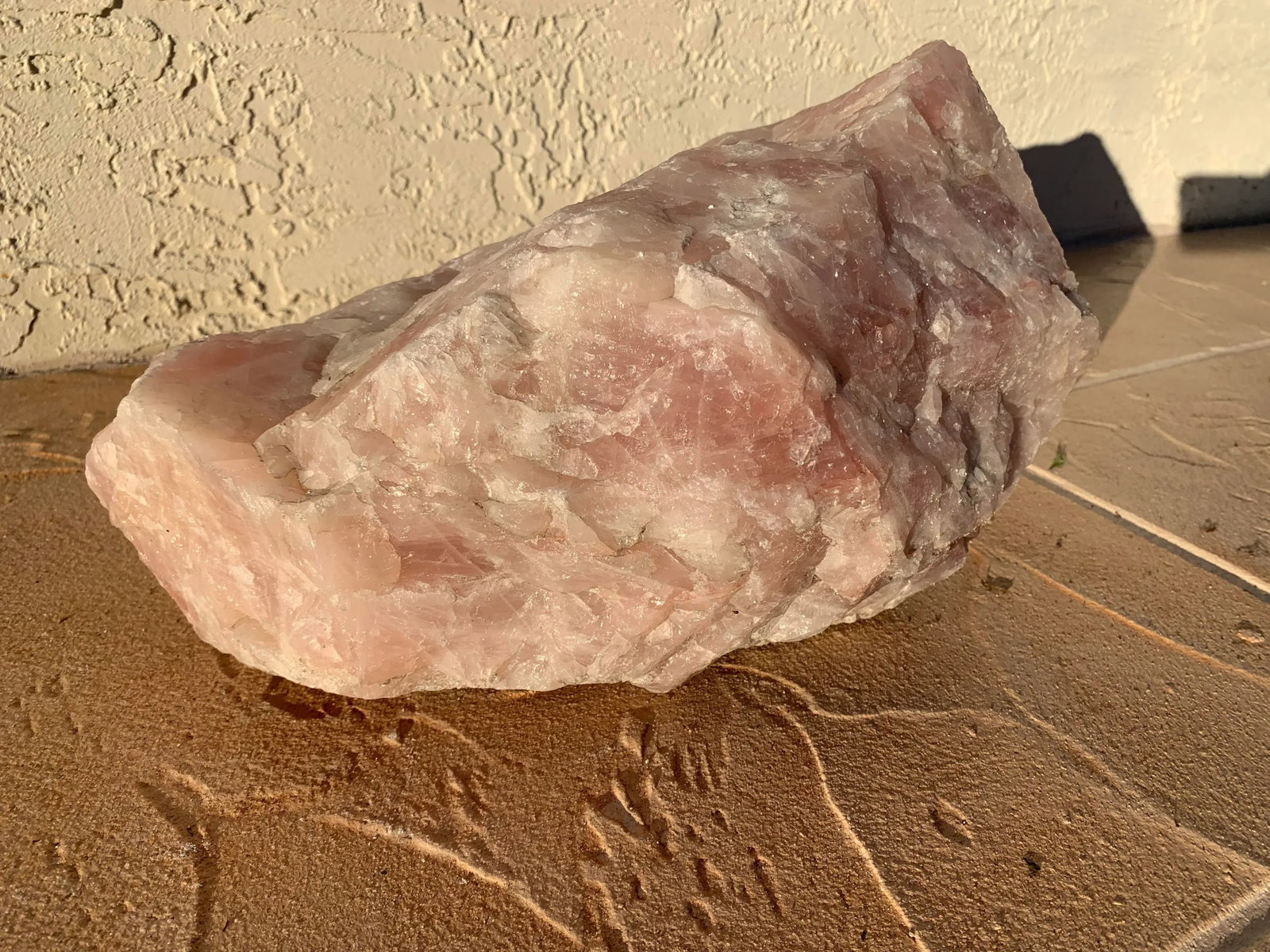 Large Raw Rose-Quartz Crystal Stone - 4