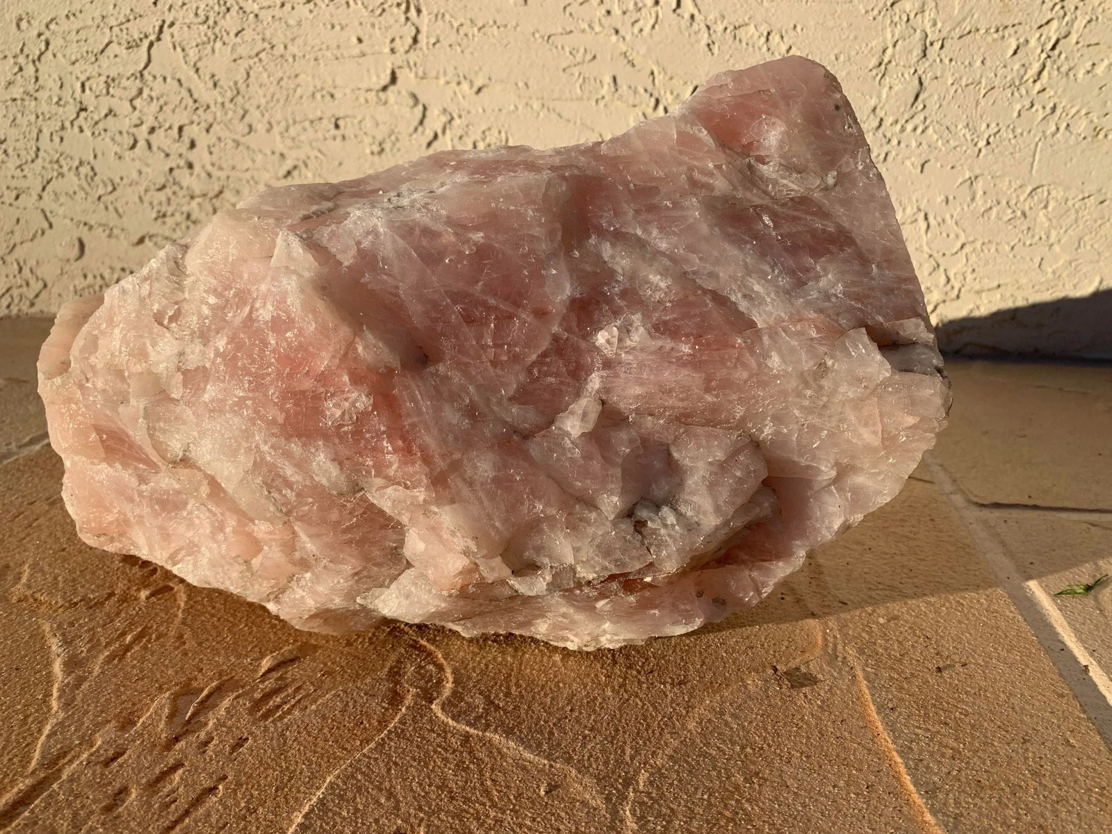 Large Raw Rose-Quartz Crystal Stone - 5