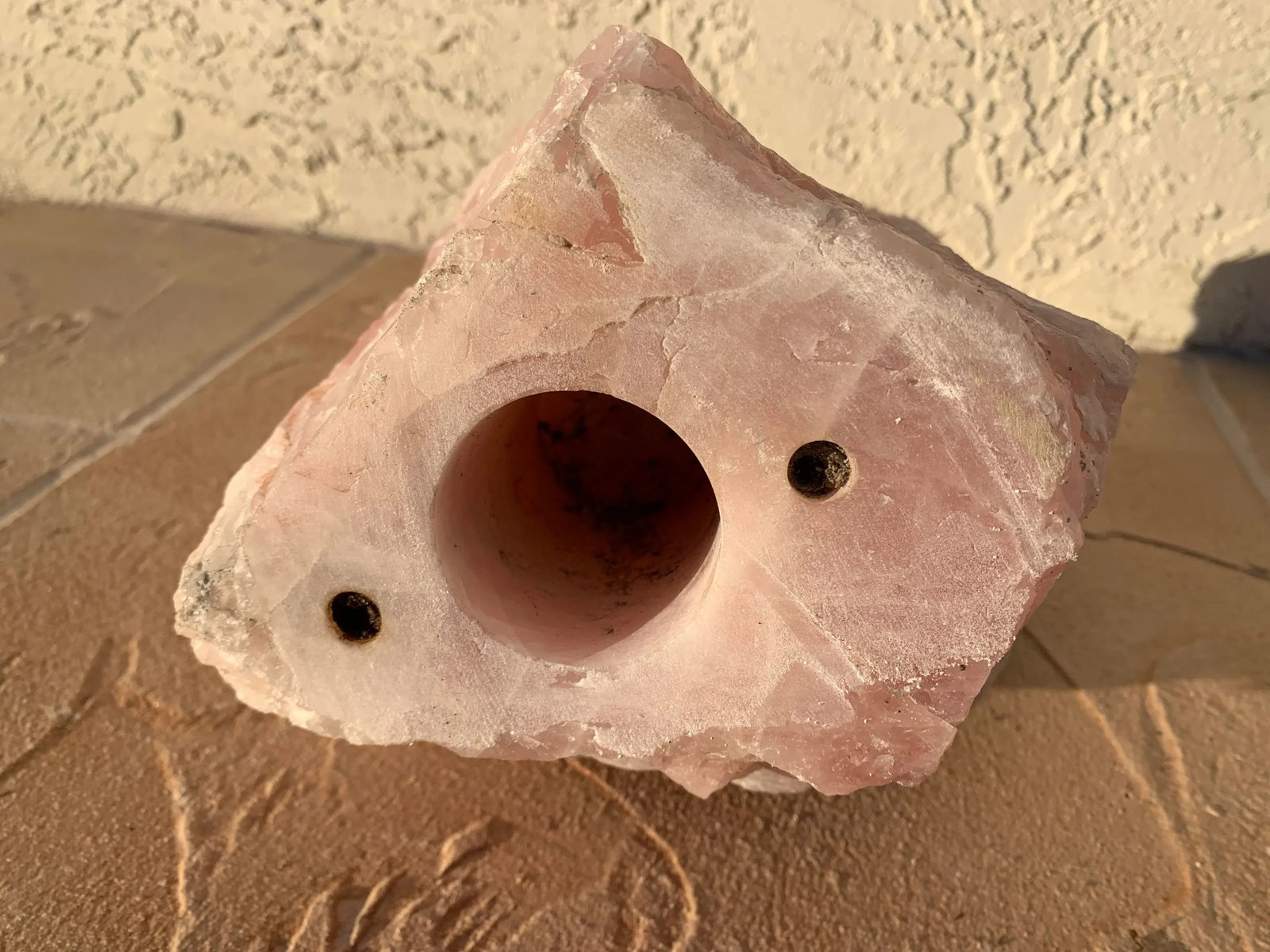 Large Raw Rose-Quartz Crystal Stone - 6