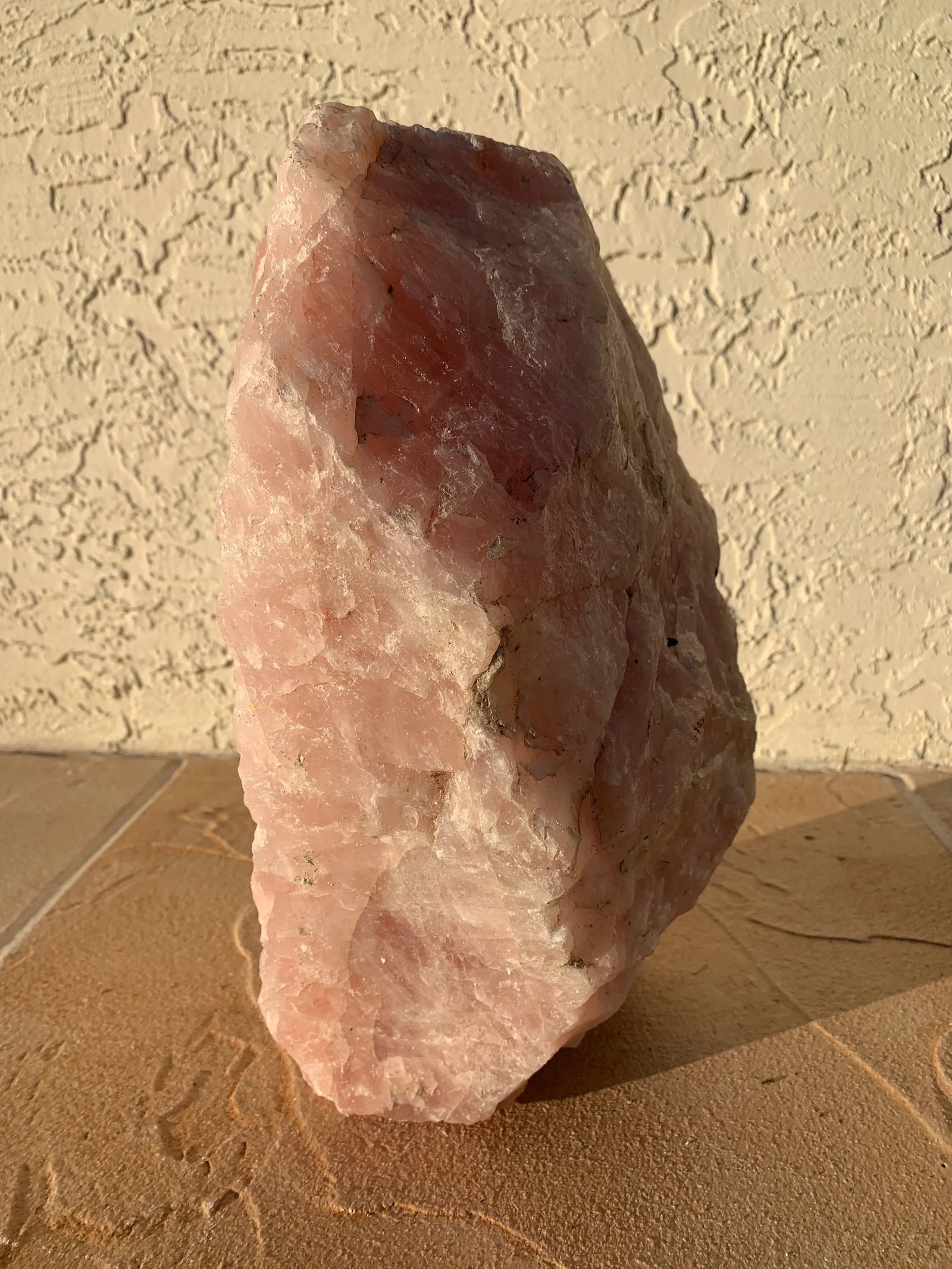 Large Raw Rose-Quartz Crystal Stone - 7
