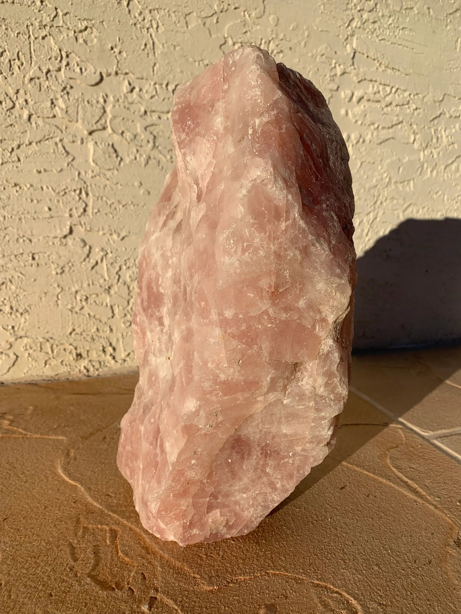 Large Raw Rose-Quartz Crystal Stone - 8