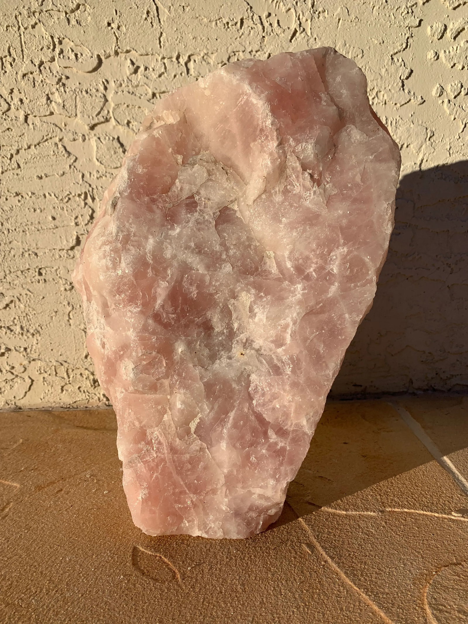 Large Raw Rose-Quartz Crystal Stone - 9