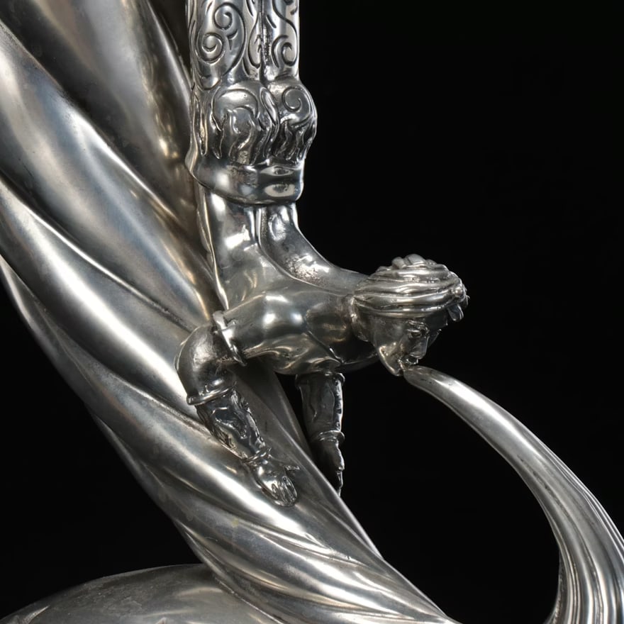Piero Figura Pewter Wine Chiller Vase Centerpiece for Neiman Marcus - 3