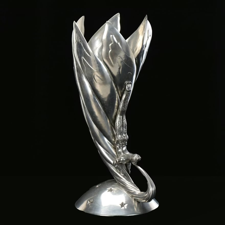 Piero Figura Pewter Wine Chiller Vase Centerpiece for Neiman Marcus - 4