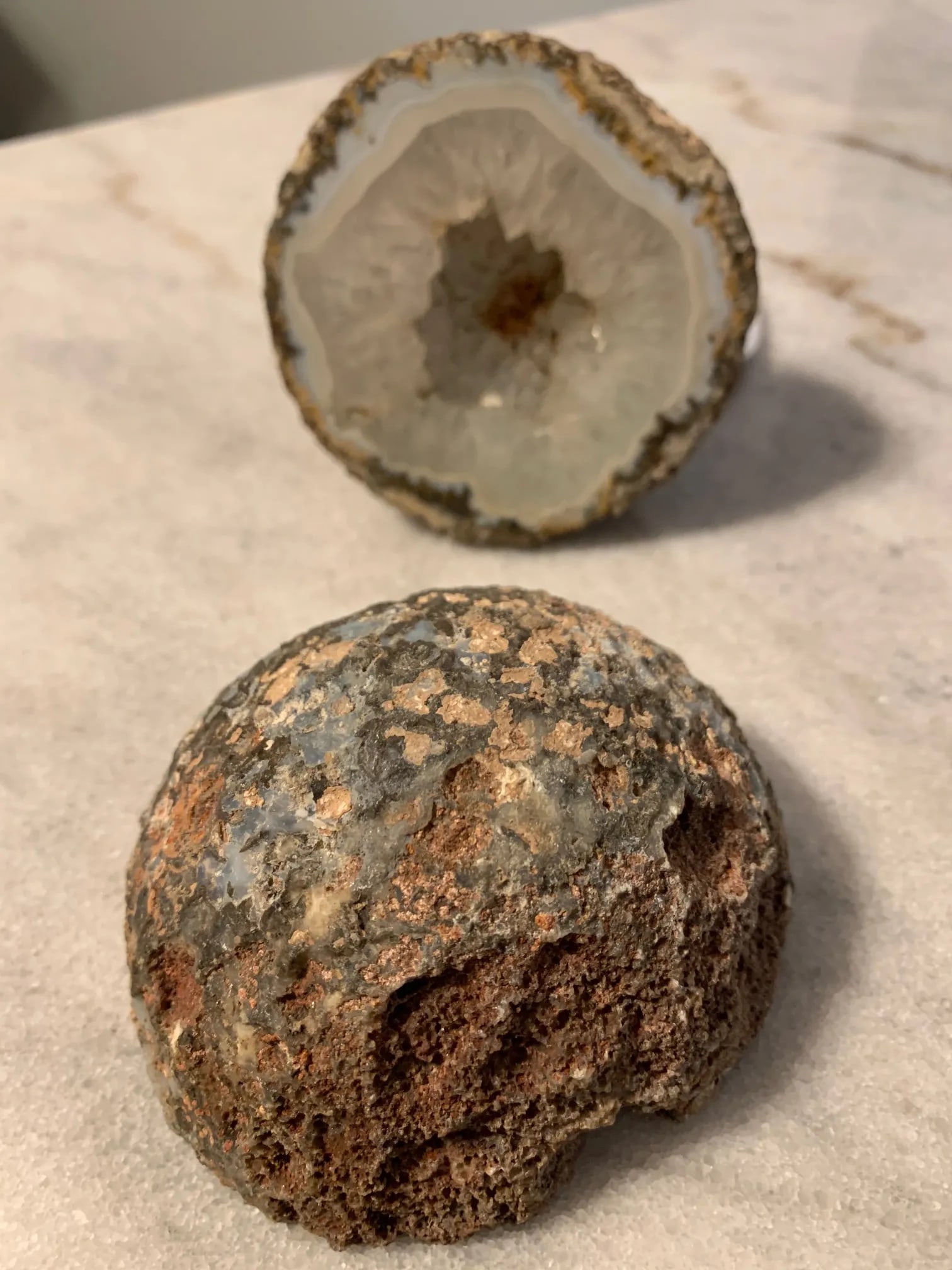 Late 18th Century Polished Split Amethyst and White Quartz Geodes - a Pair - 9